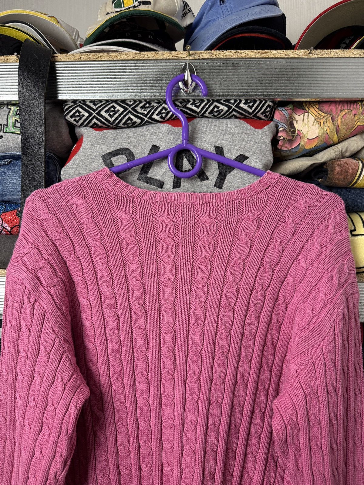 Polo Ralph Lauren Polo Ralph Lauren Cable Knit Sweater Female Pink Color S-M Size L / US 10 / IT 46 - 4 Thumbnail