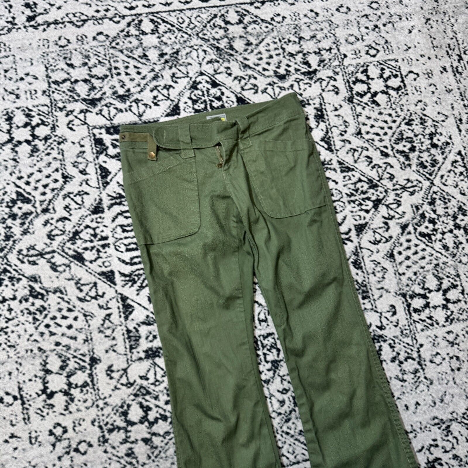 Vintage Vintage Unisex Khaki Green Cotton Cargo Pants Size M Size US 32 / EU 48 - 5 Thumbnail
