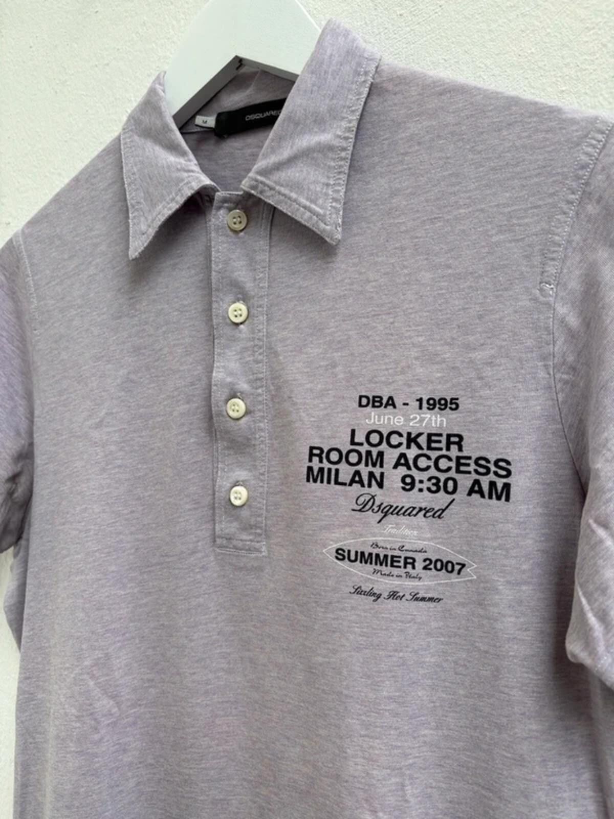 Dsquared2 Dsquared2 SS2007 "Locker Room Access" Polo Grey/Purple Size US M / EU 48-50 / 2 - 3 Thumbnail