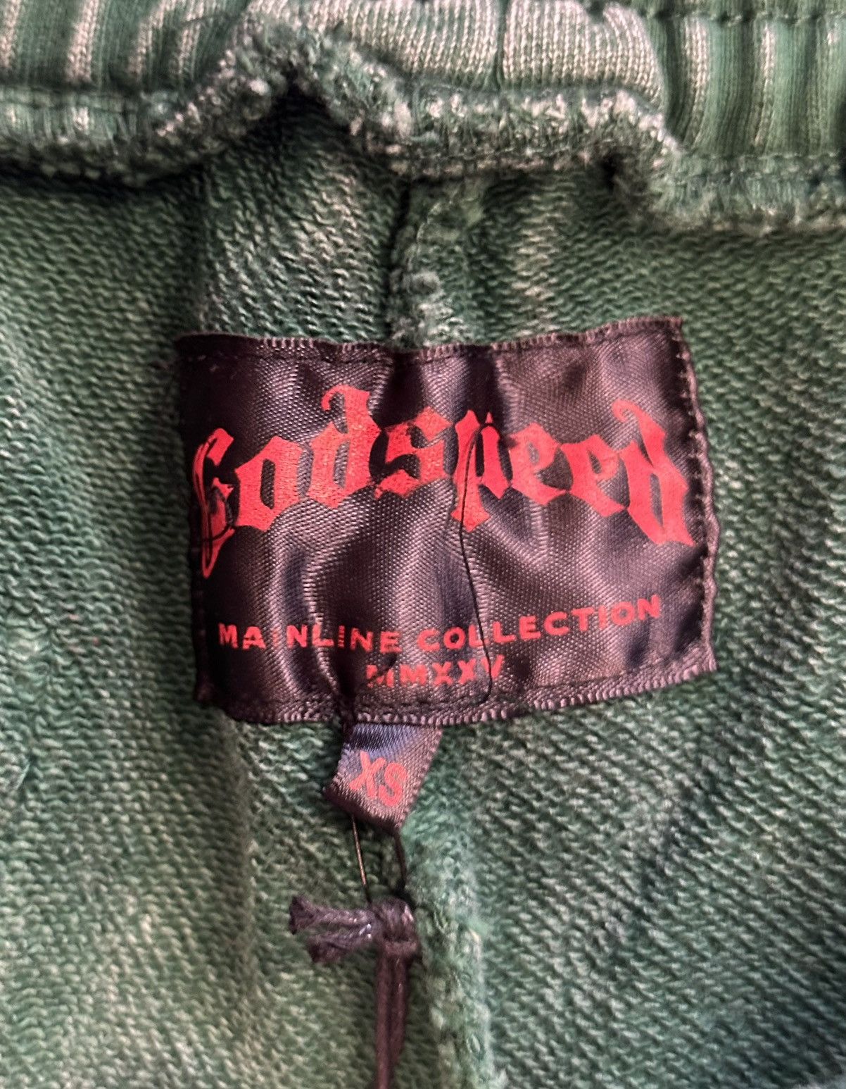 Godspeed “Green Wash” CourtSide Cotton shorts XS