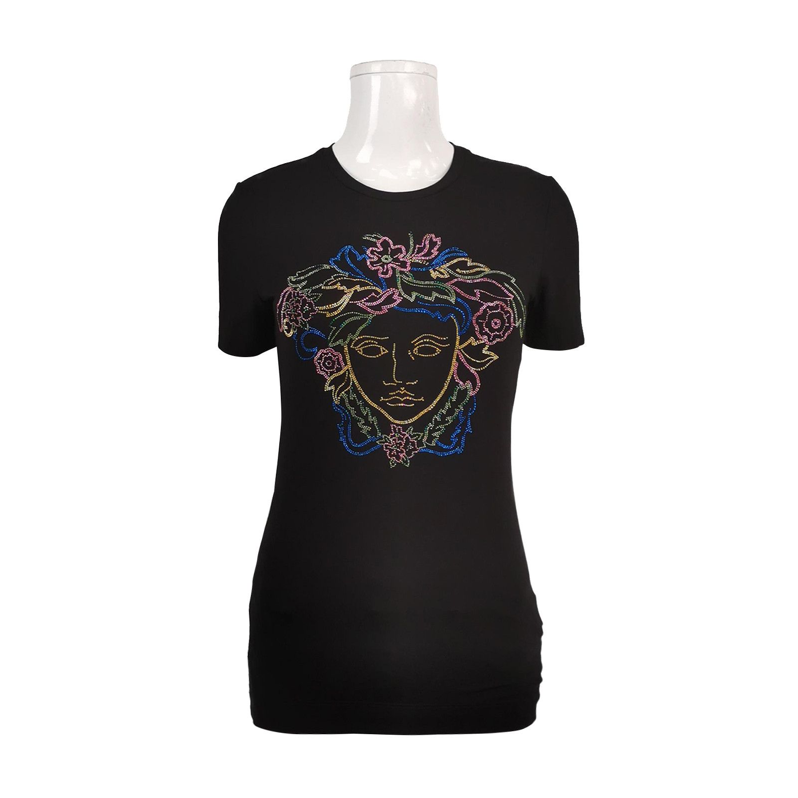 Versace Versace Multi-Color Crystal Medusa T-Shirt IT 40 Size S / US 4 / IT 40 - 1 Thumbnail