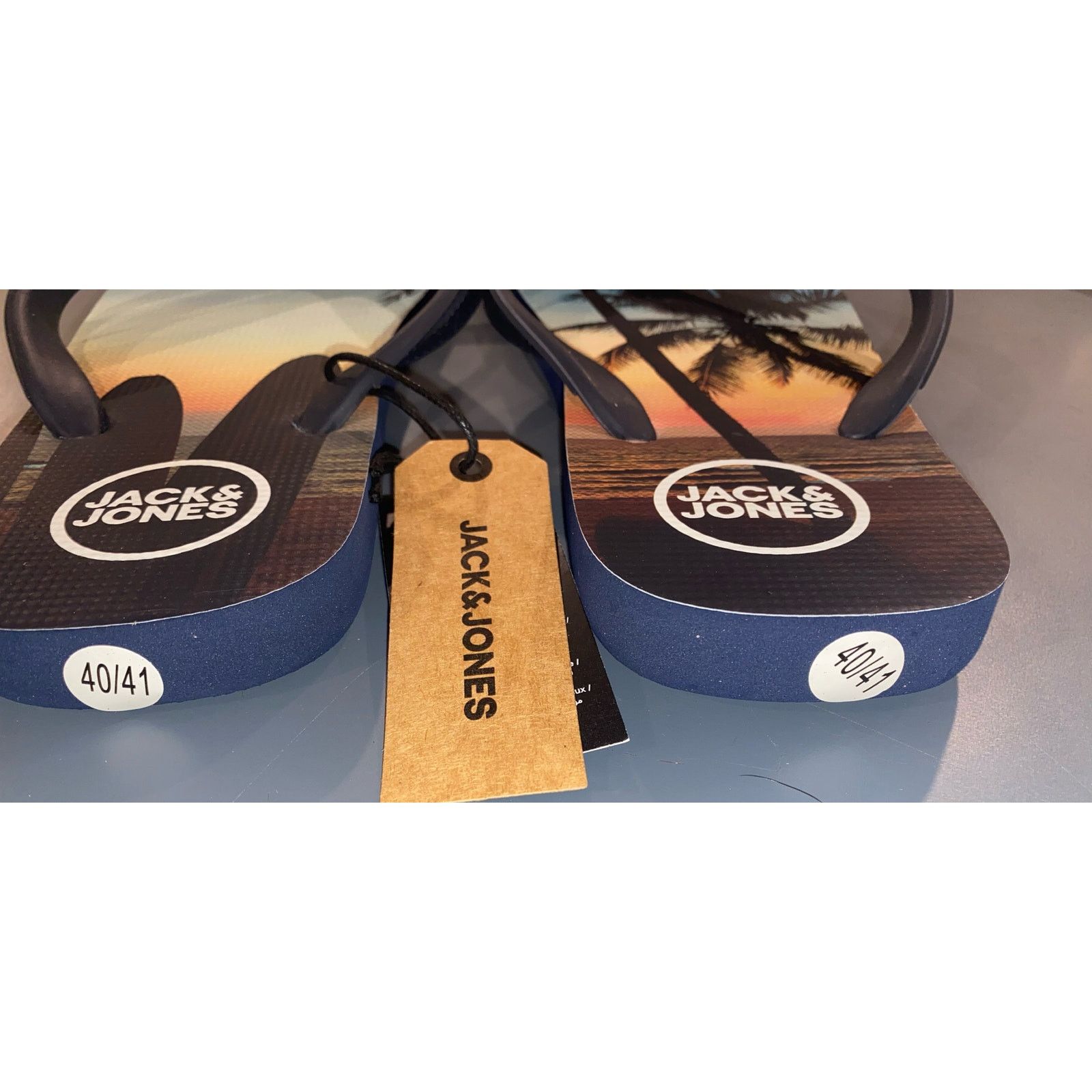 Jack & Jones NEW** Jack & Jones Mens Flip Flops Surfing Size US 7.5 / EU 40-41 - 3 Thumbnail