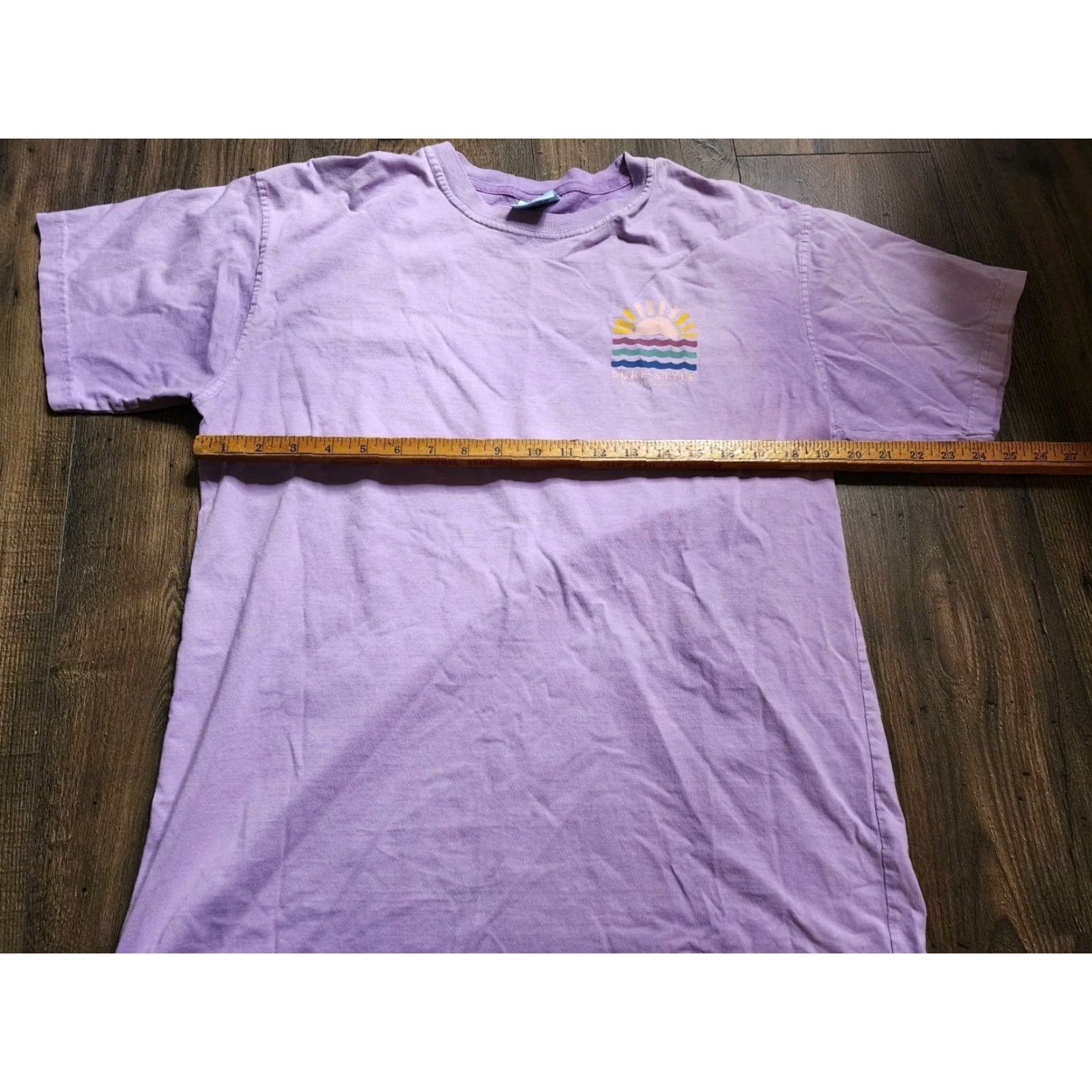 Vintage Surf Style Men's L Purple Graphic Print T-Shirt Short Sleeve Fisherman Outdoor Sports Size US L / EU 52-54 / 3 - 2 Thumbnail