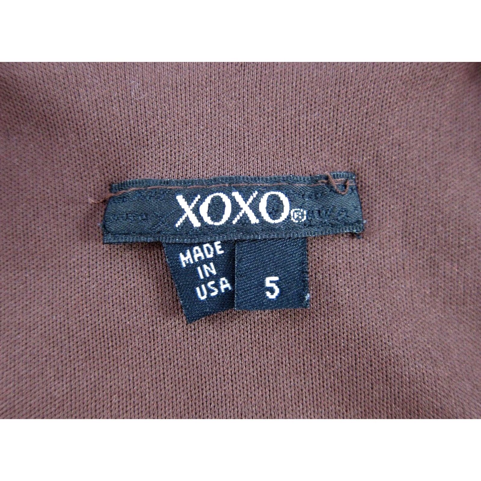 XOXO VINTAGE XOXO Dress Brown Yellow Purple Green Floral V-Neck Short Sleeve Sun Maxi Dress Small Size 28" / US 6 / IT 42 - 4 Thumbnail