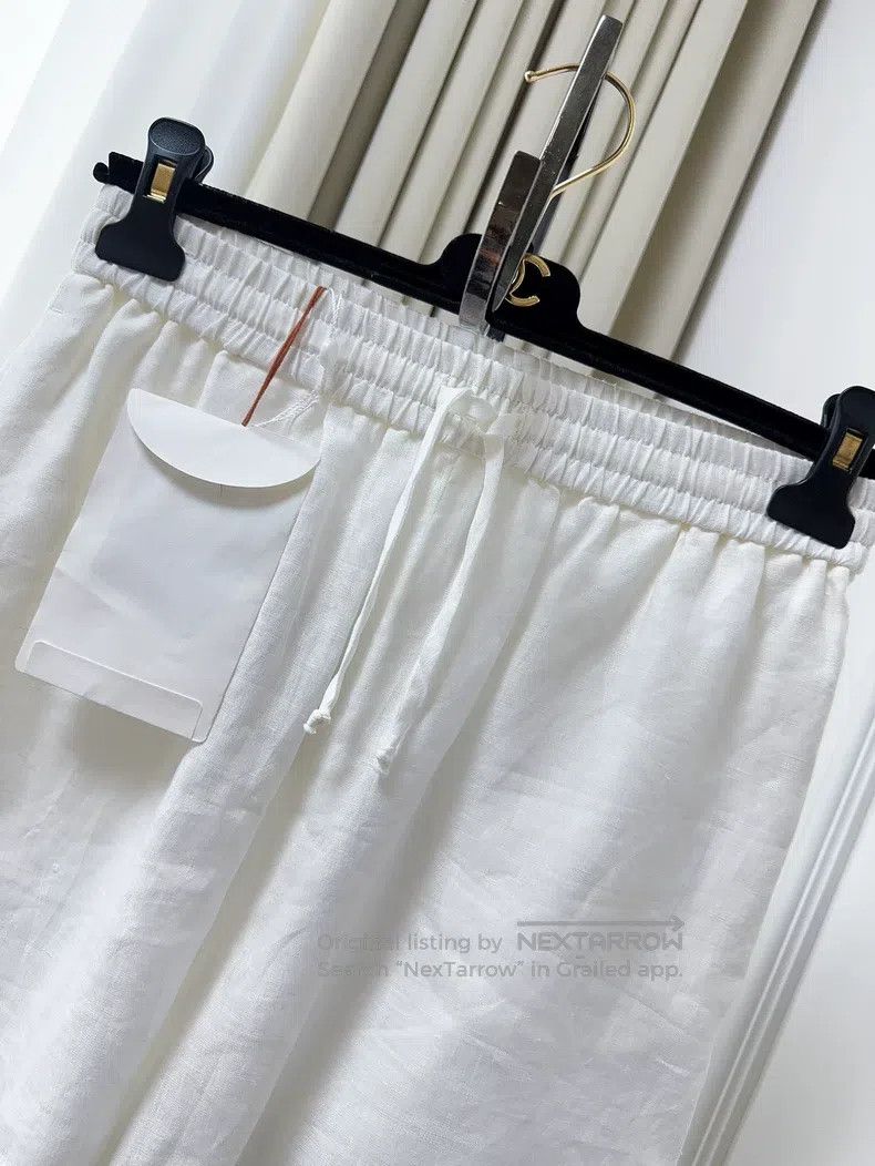 Loro Piana Loro Piana White linen mid-length shorts Size 25" / US 0 / IT 36 - 5 Thumbnail