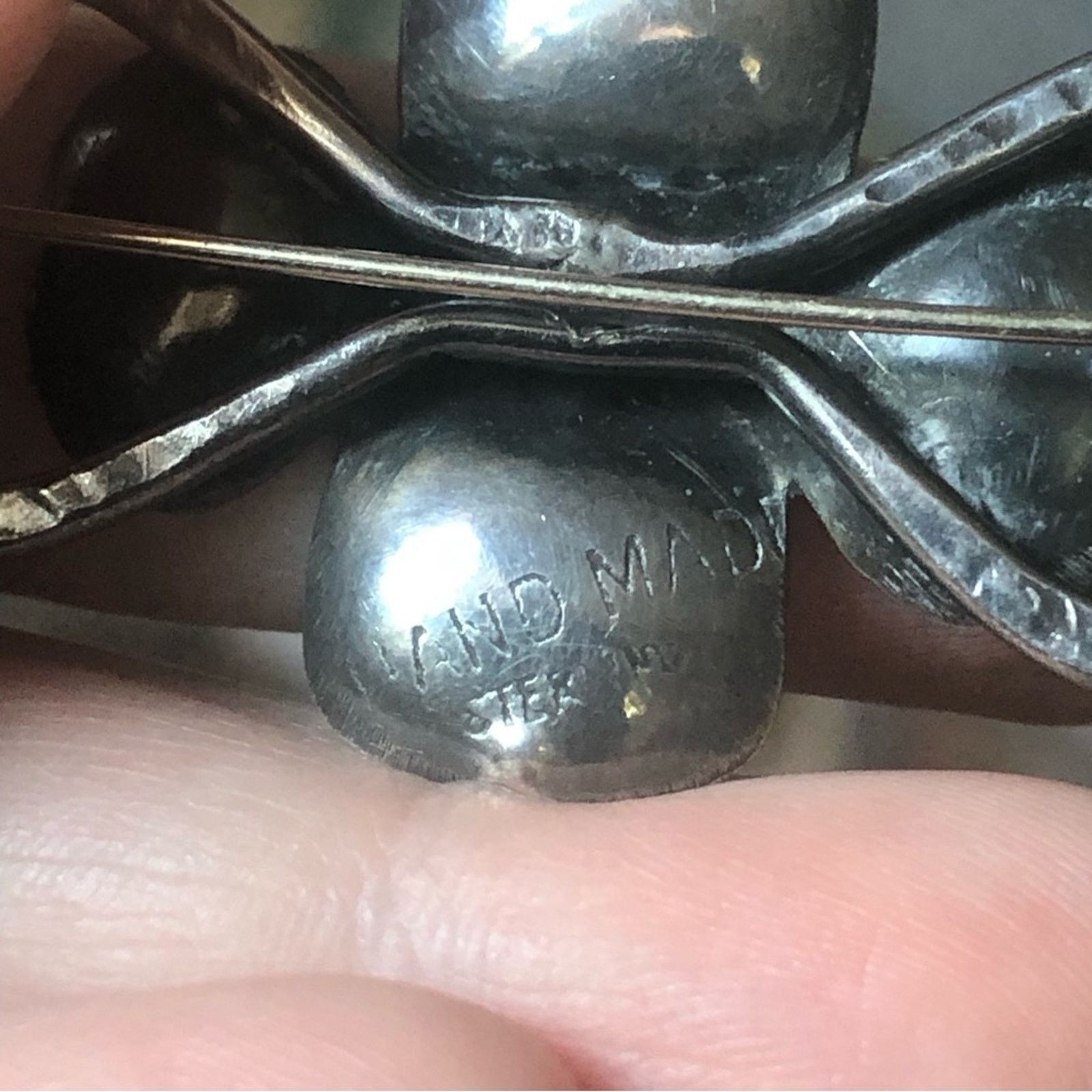Vintage Vintage handmade sterling silver poppy flower brooch pin Size ONE SIZE - 7 Thumbnail
