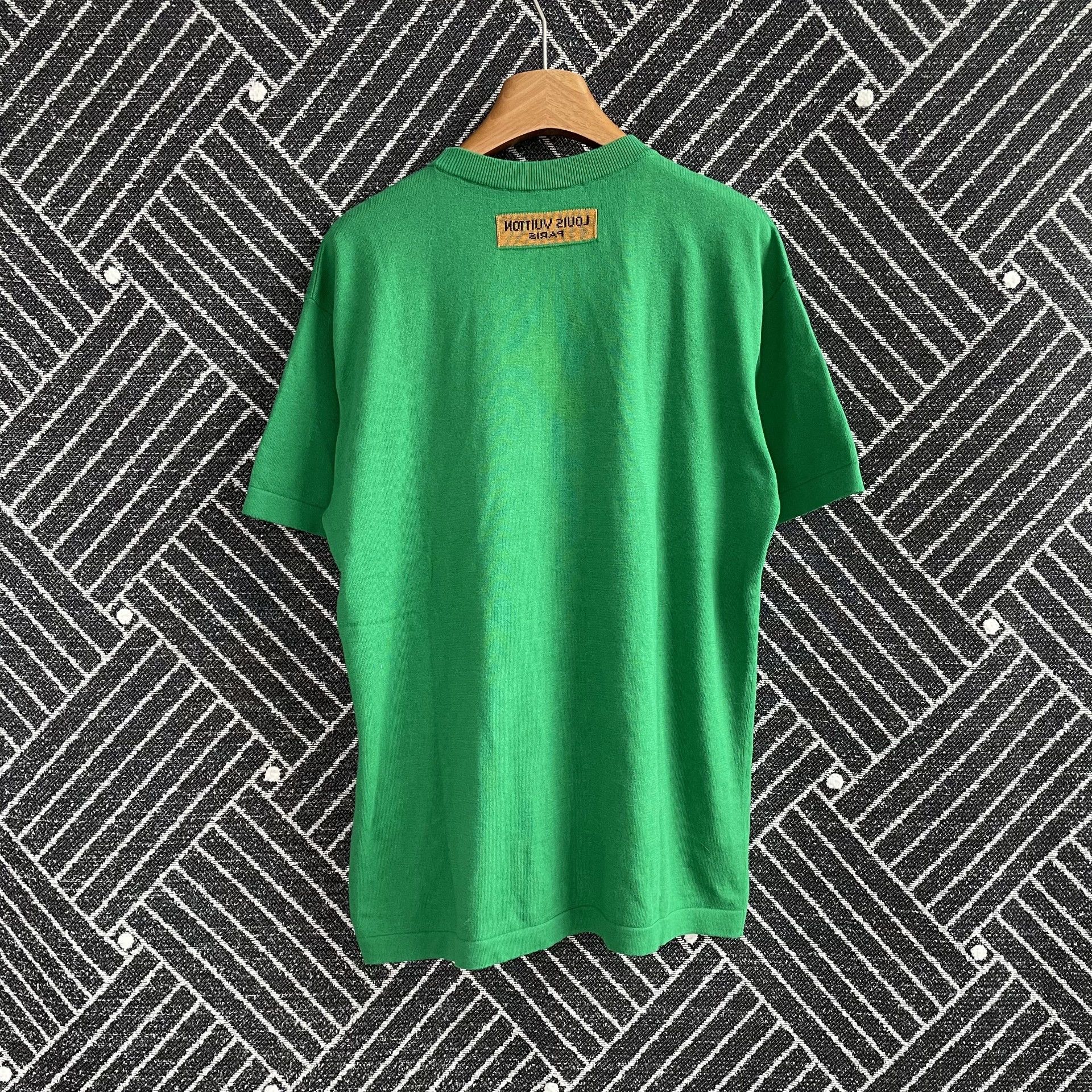 Louis Vuitton Louis Vuitton SS21 Green Knit T-Shirt M Size US M / EU 48-50 / 2 - 2 Thumbnail