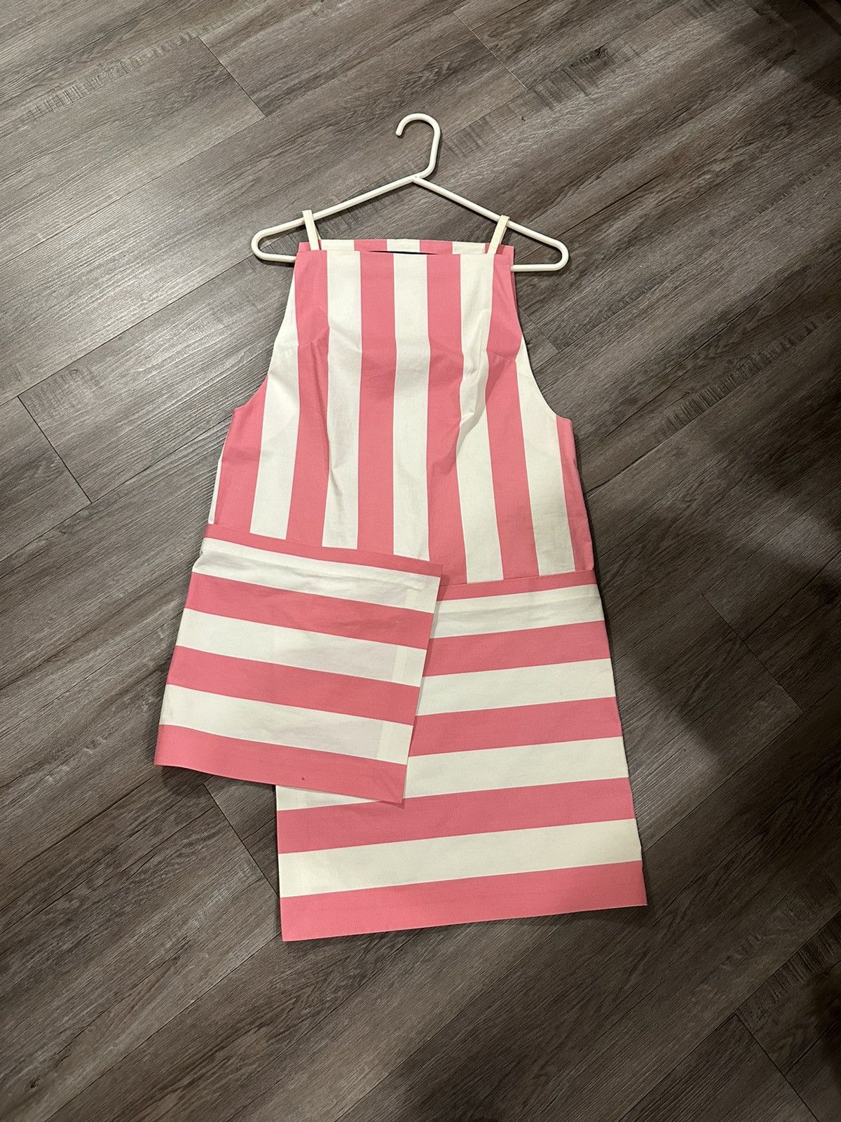 Jacquemus pink/white Les Parasols de Marseille dress