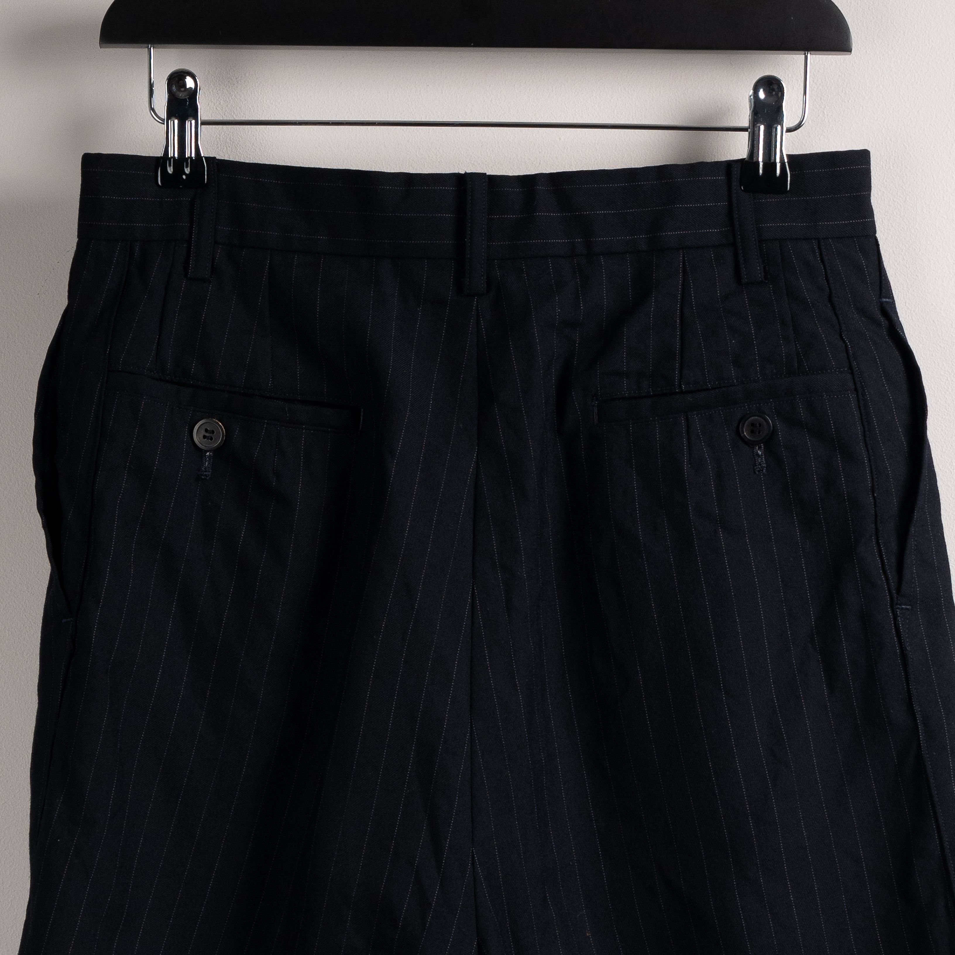 Junya Watanabe Junya Watanabe AW12 Pinstripe Pencil Shorts/Skirt Black Size 29" - 5 Thumbnail