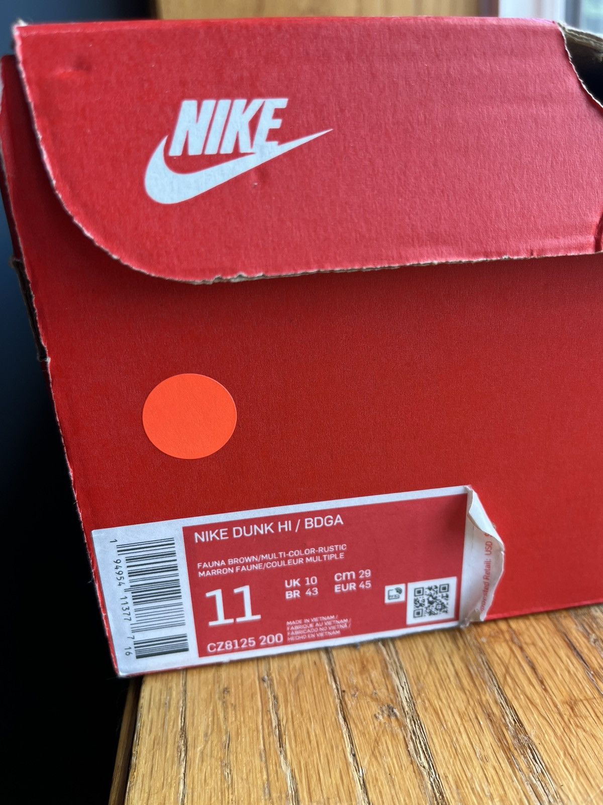 Nike Nike Dunk High Bodega Fauna Brown Size US 11 / EU 44 - 10 Thumbnail