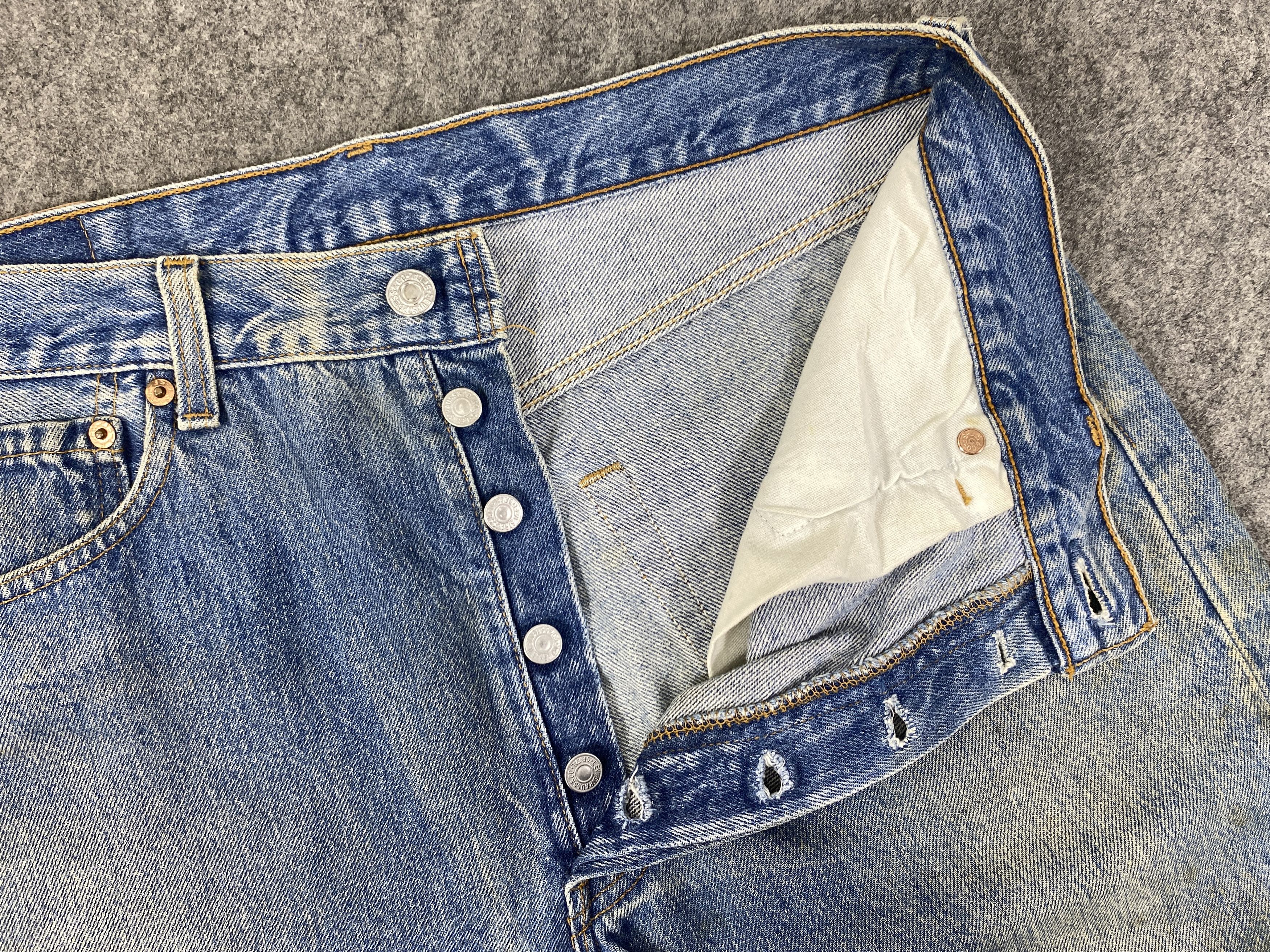 Levi's Dirty Faded Blue Vintage Levis 501 Jeans 33x27 - JN3094 Size US 33 - 4 Thumbnail