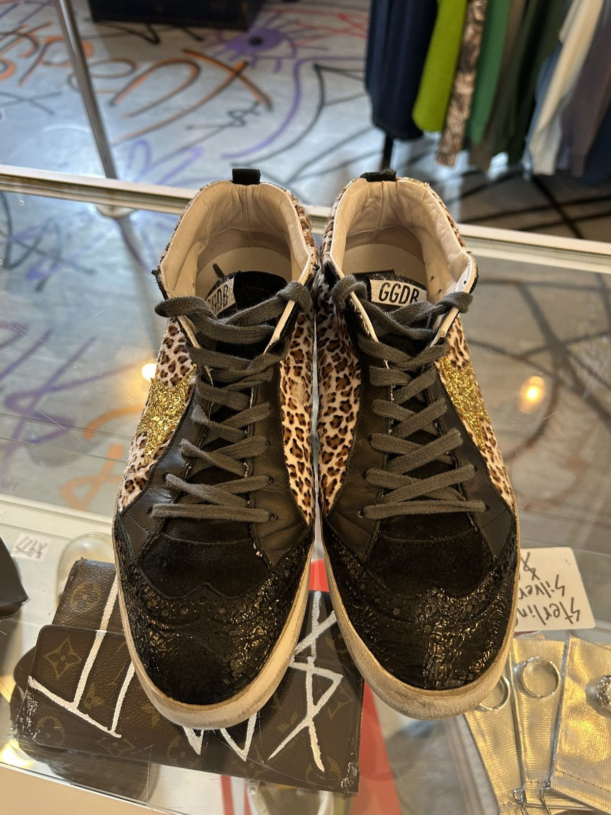 Golden Goose high top Leopard Print Golden Goose sneakers Size US 8 / EU 41 - 2 Thumbnail