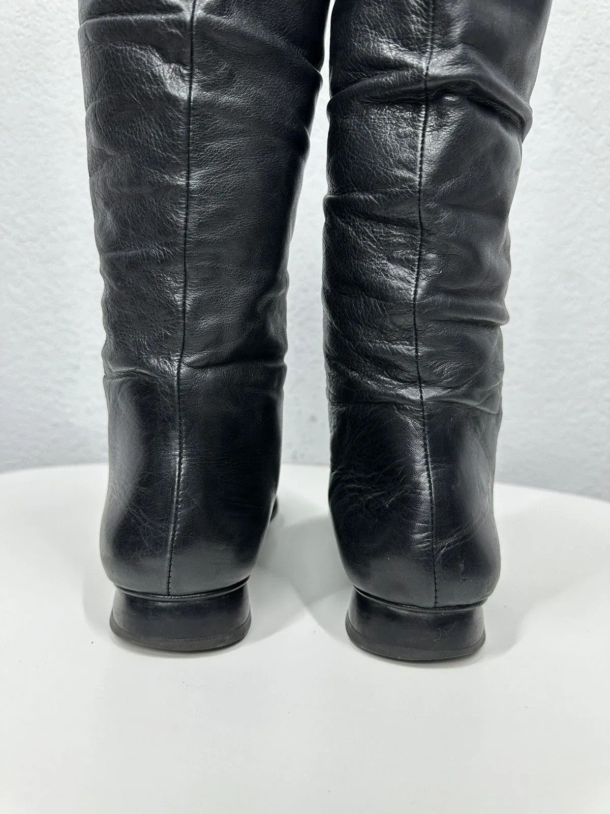 If Six Was Nine Vintage Western Cowboys Leather Boots High Heels Y2k Rare Size US 7 / IT 37 - 7 Thumbnail
