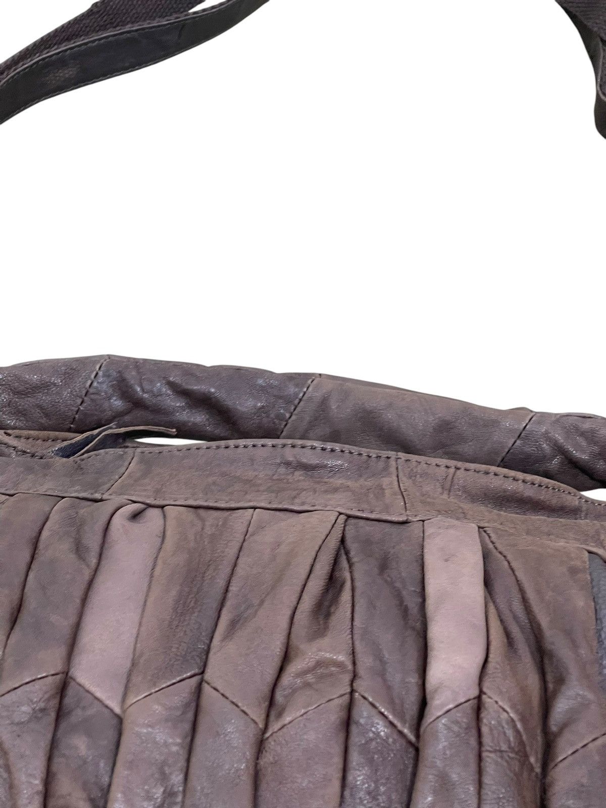 Genuine Leather Full Leather Janis Market Pleated Hand Shoulder Bag 1🟩6 Size ONE SIZE - 10 Thumbnail