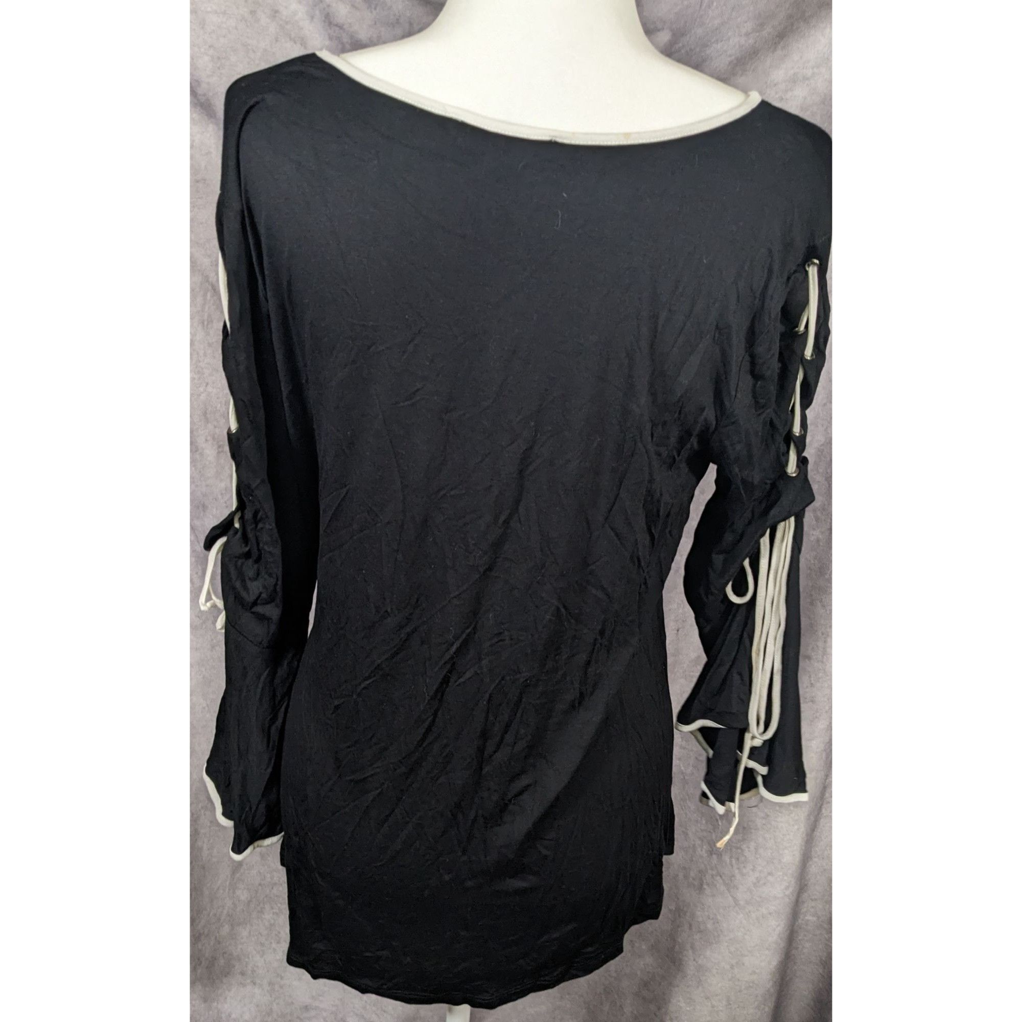 Other Modern Gothic Tie Bell Sleeve Blouse by Cable & Gauge Size XL / US 12-14 / IT 48-50 - 13 Thumbnail