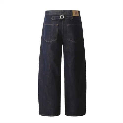 Japanese Brand × Jean Men's loose versatile trendy dark blue scimitar jeans Size US 34 / EU 50 - 1 Thumbnail