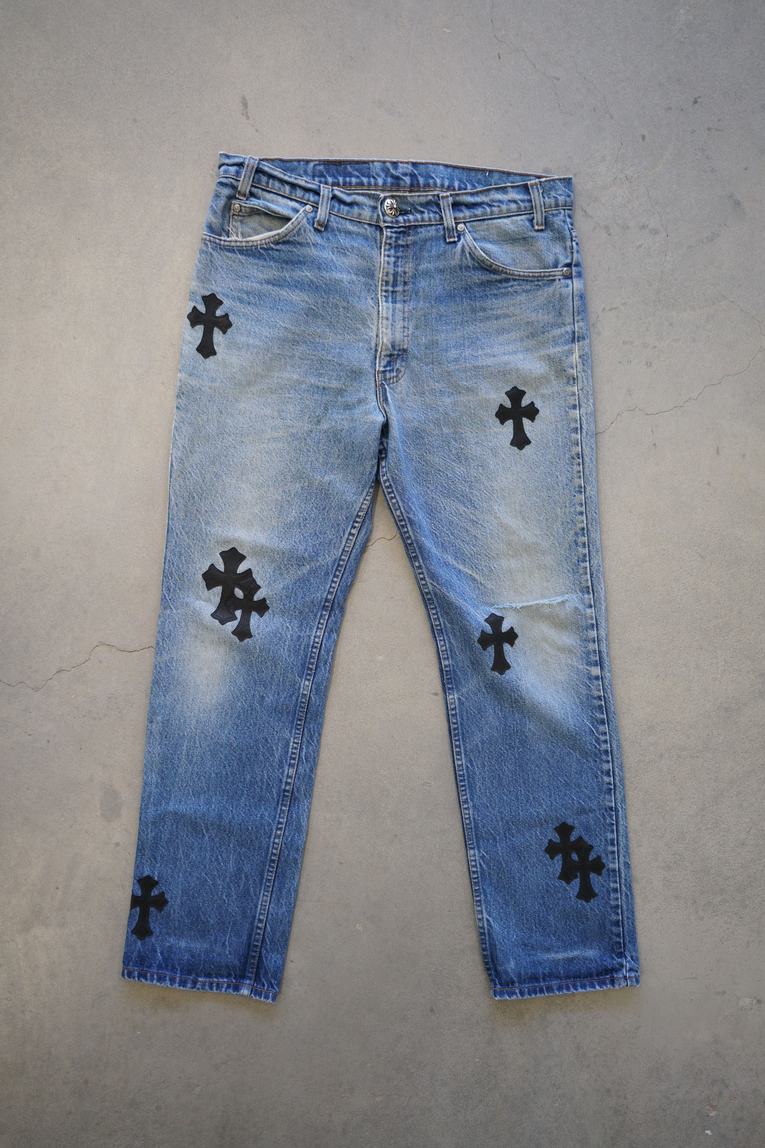 Chrome Hearts Chrome Hearts Levi's 517 Black Cross Patch Jeans - 36 Size US 36 / EU 52 - 1 Thumbnail