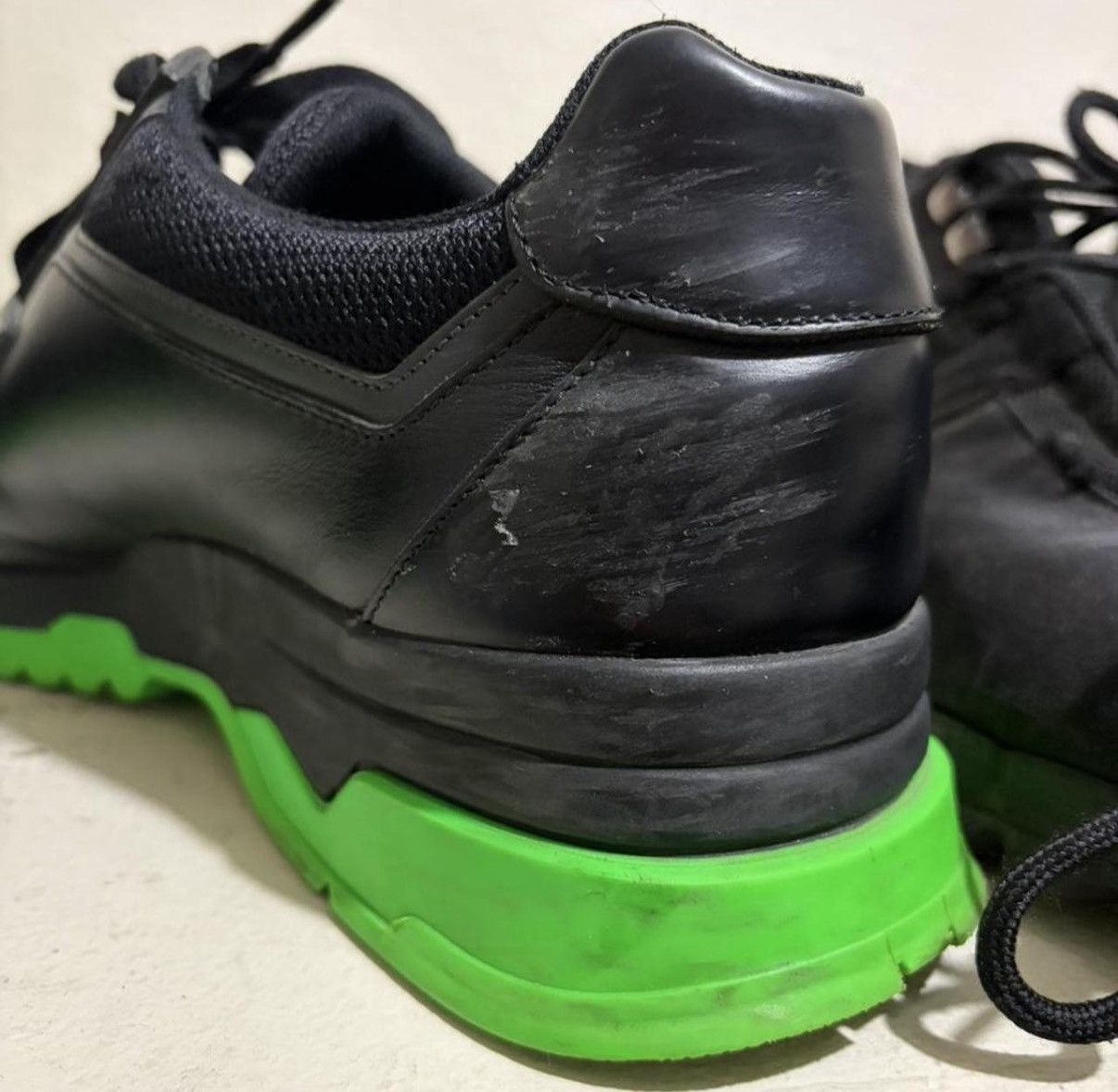 Prada Prada Green and Black Sneakers Size US 11 / EU 44 - 7 Thumbnail