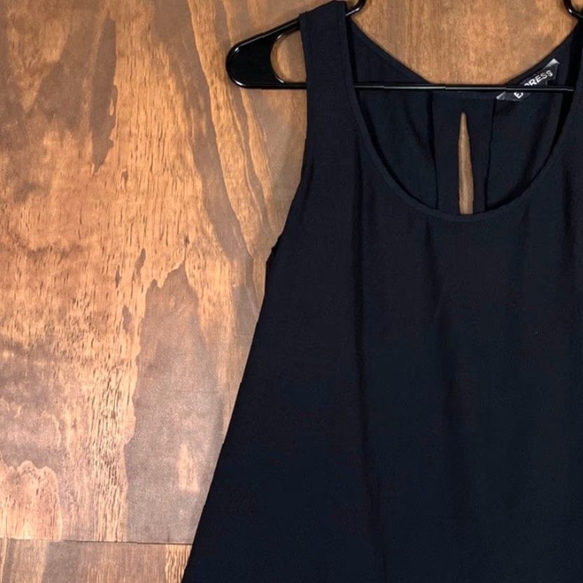 Express Express Blouse Women's Sleeveless Black Open Back Lightweight Large Size L / US 10 / IT 46 - 4 Thumbnail