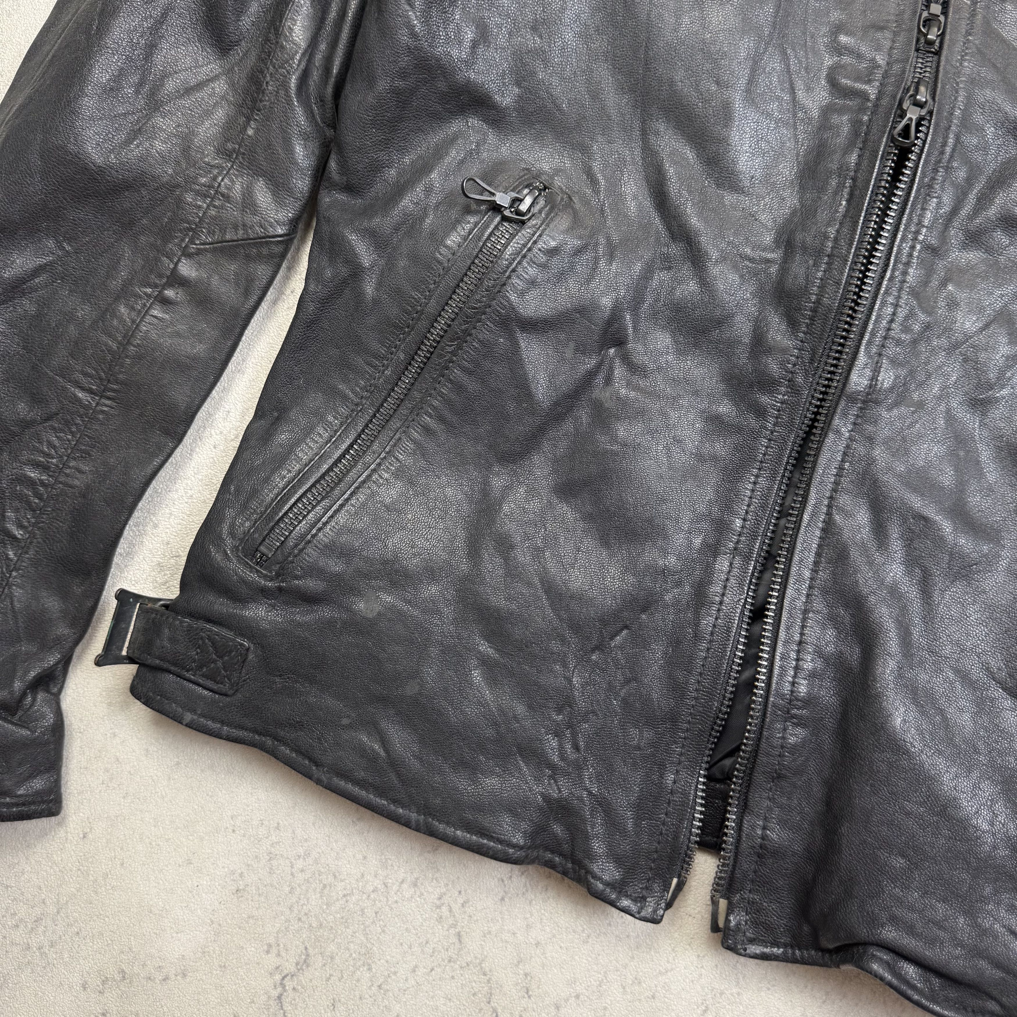 Japanese Brand Nano Universe Leather Biker Jacket Size US M / EU 48-50 / 2 - 6 Thumbnail
