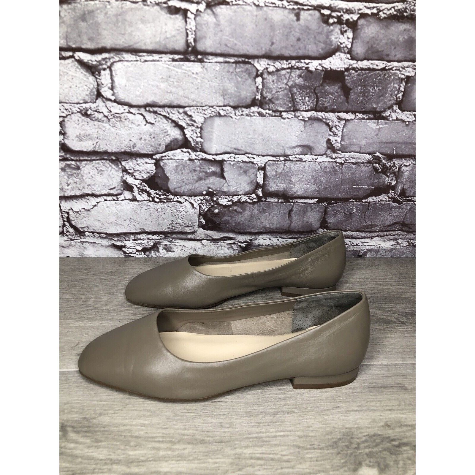 Other ENZO ANGIOLINI Gray Lydian Slip On Leather Ballet Flats Wome Size US 6.5 / IT 36.5 - 1 Thumbnail
