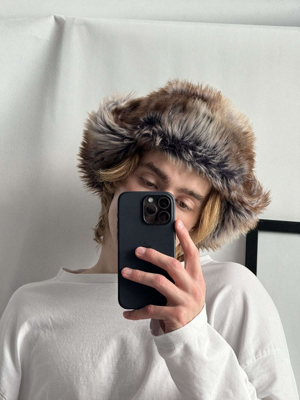 Hysteric Glamour Vintage fuzzy mohair japanese ushanka hat avant garde Size ONE SIZE - 10 Thumbnail