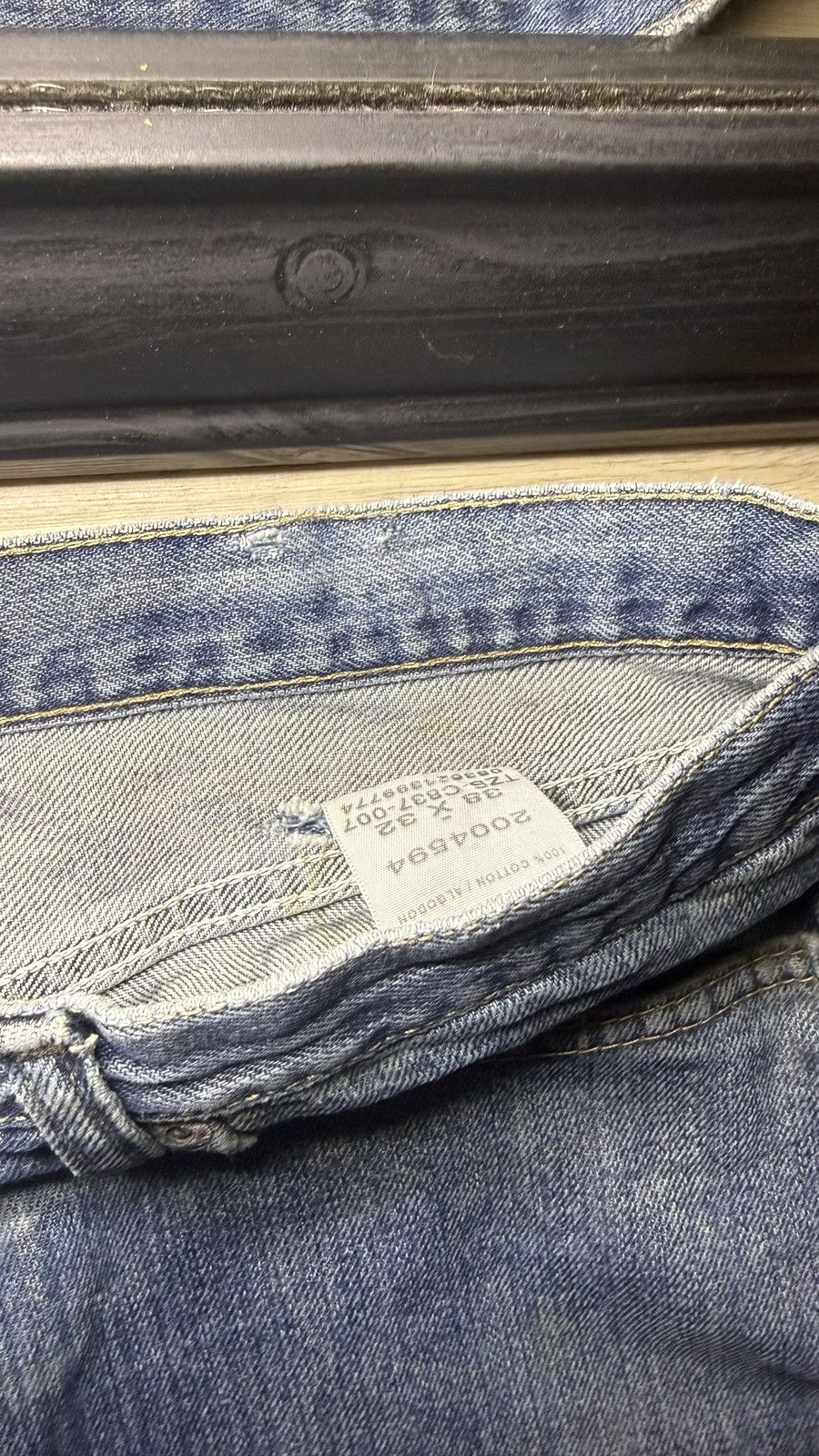 Lee Thrashed Acid Washed Lee 38 x 32 Relaxed StraightLegged Jean Size US 38 / EU 54 - 5 Thumbnail