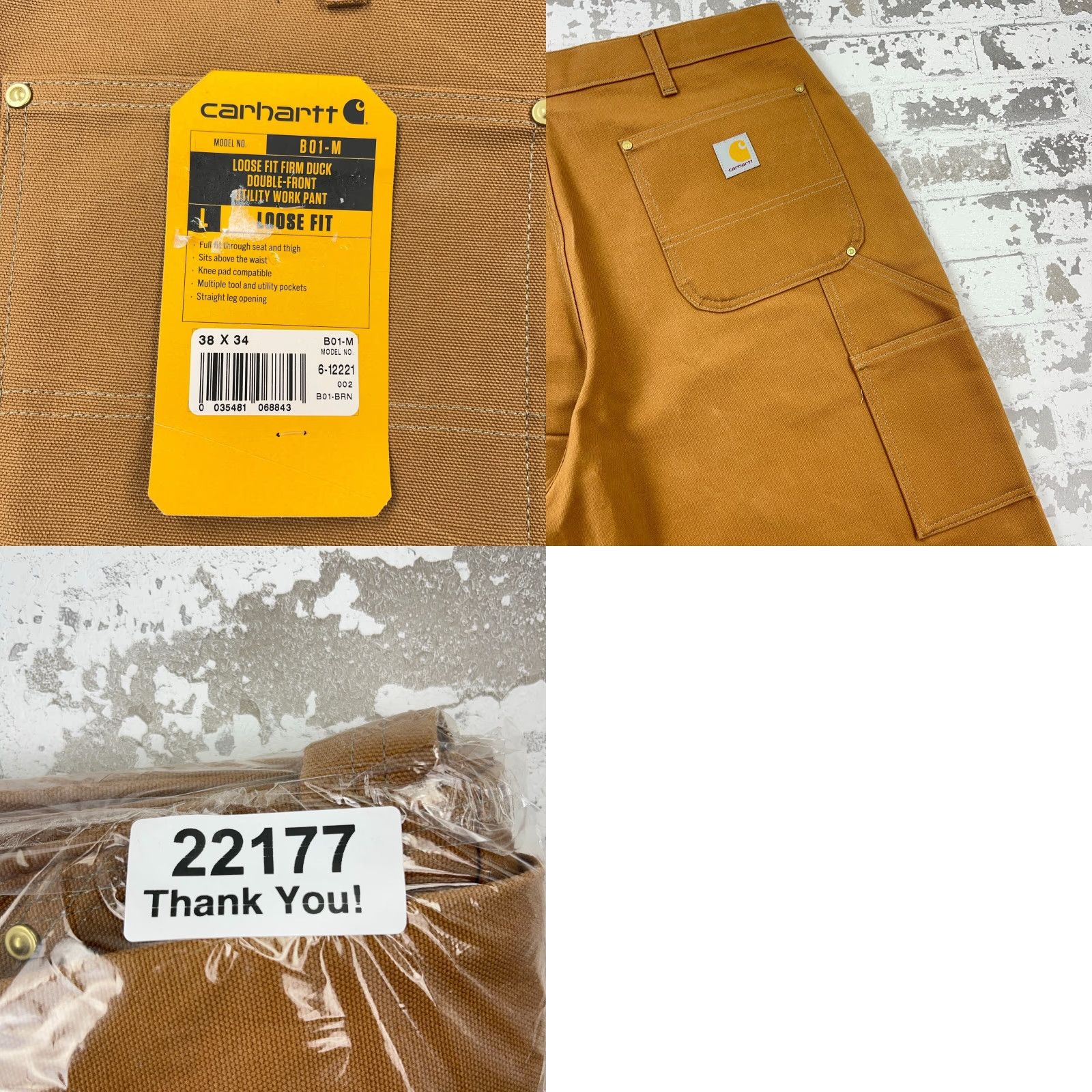 Carhartt Carhartt Pants Men 38x34 Brown Loose Fit Duck Canvas Double Knee USA Baggy 90s Workwear B01 Size US 38 / EU 54 - 10 Thumbnail