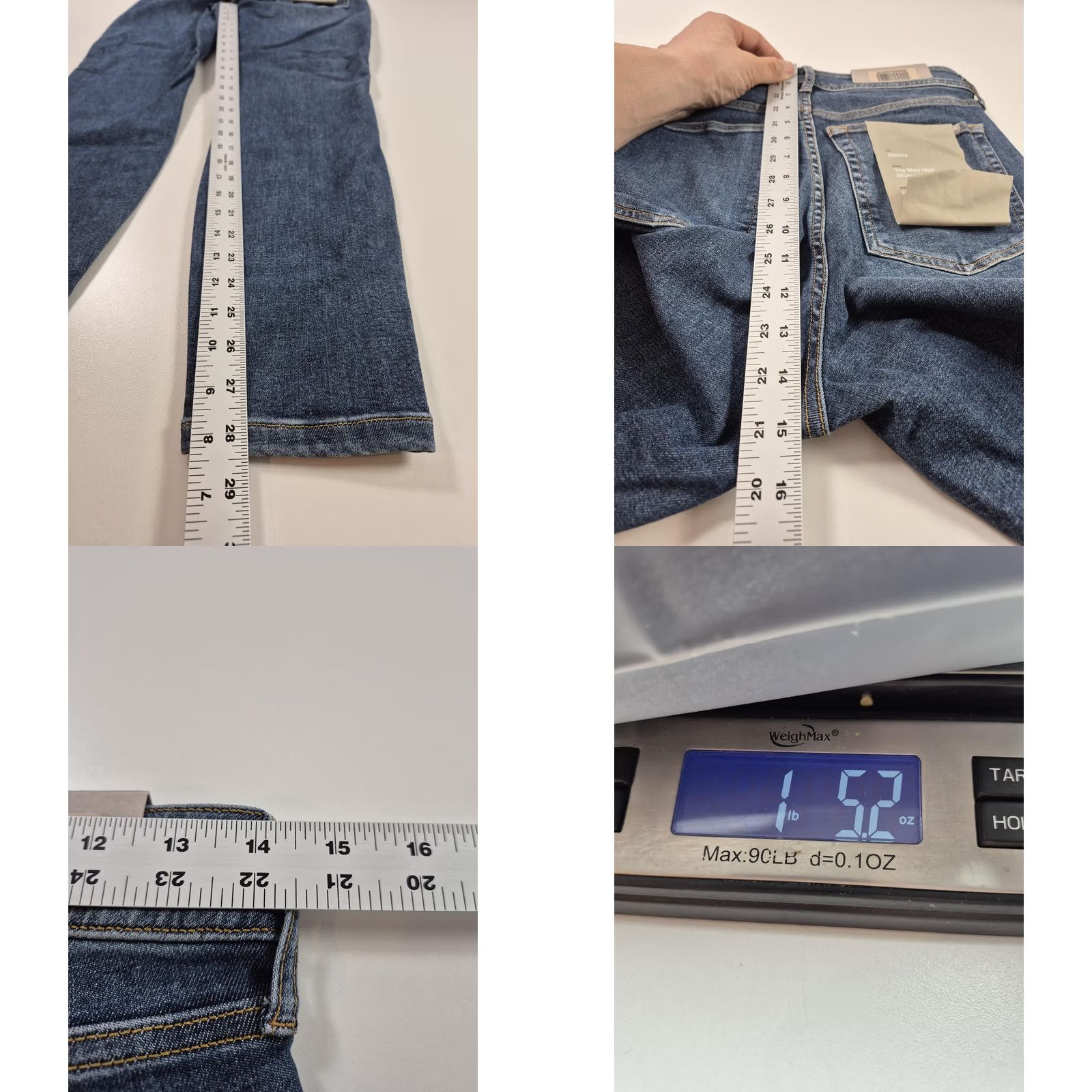 Everlane VINTAGE Everlane The Way-High Skinny Jeans Womens 29 Blue High Rise Stretch Size 29" - 9 Thumbnail