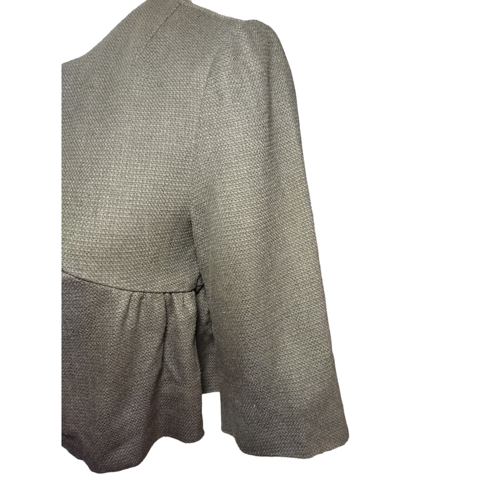 Orla Kiely Orla Kiely Womens Cropped Blazer Jacket 100% Gray Size 1 Size S / US 4 / IT 40 - 4 Thumbnail