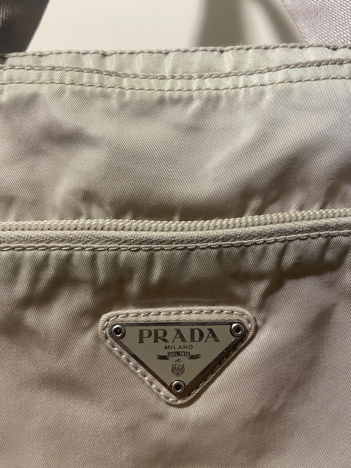 Prada Prada faded gray “mint” slim nylon tote bag, fair condition Size ONE SIZE - 3 Thumbnail