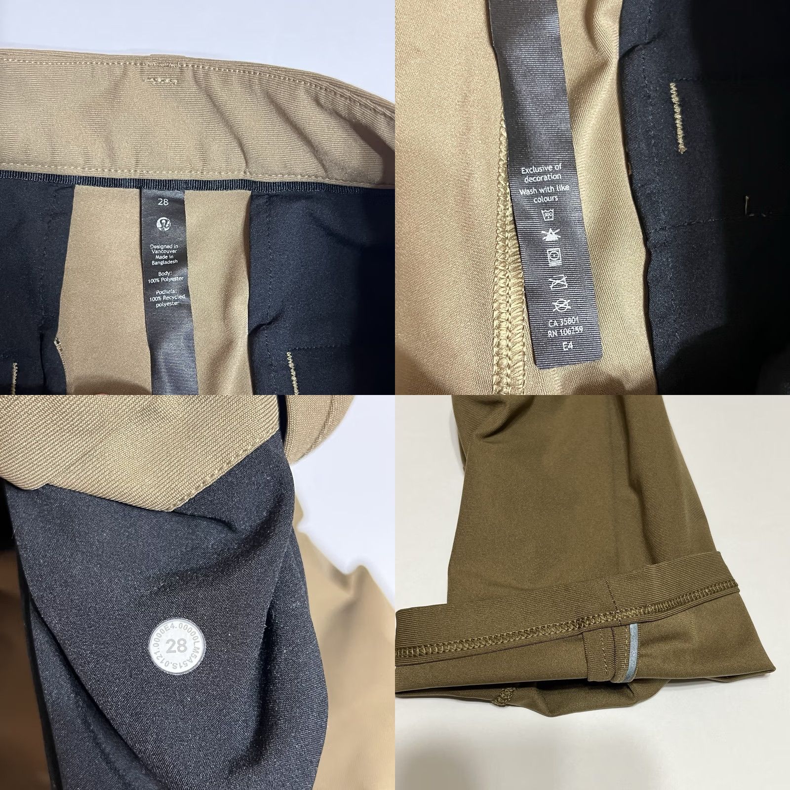 Lululemon Lululemon Commission Pant Slim Warpstreme Brown 29x28 Pants Mens Regular Slim Flat Front Zip Chino City Preppy Size US 29 - 8 Thumbnail