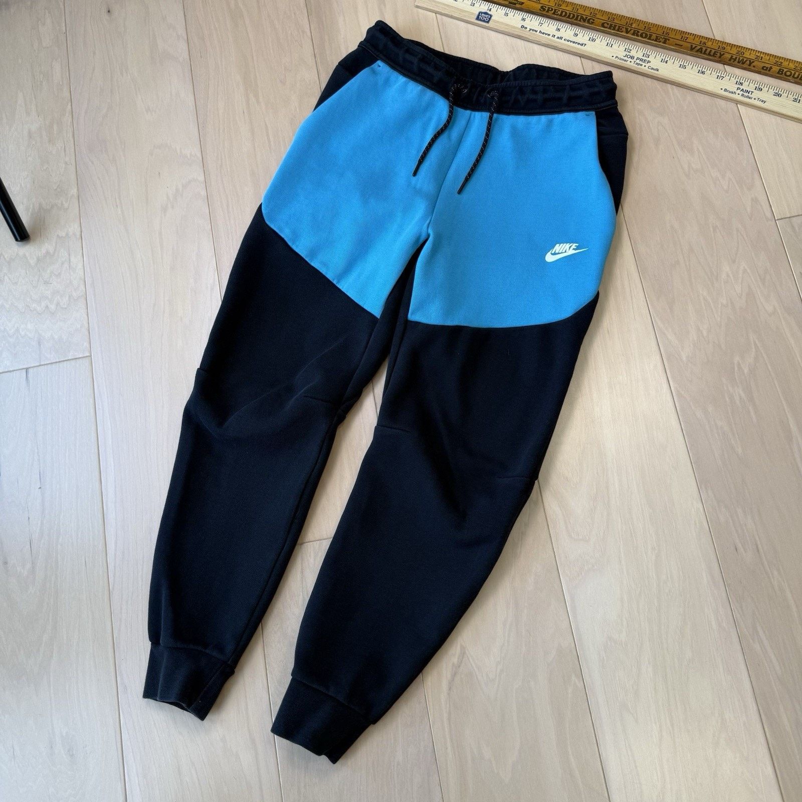 Nike Nike Tech Fleece Joggers Small Black Blue Sweatpants Size US 27 - 11 Thumbnail