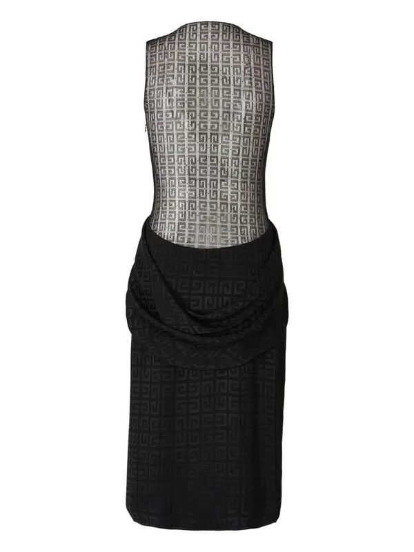 Givenchy o1y0925 Midi Dress in Black Size M / US 6-8 / IT 42-44 - 2 Thumbnail
