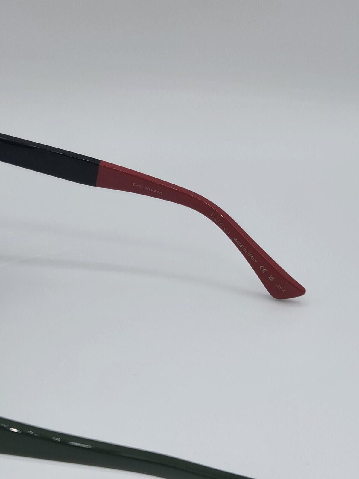 Gucci Gucci Sunglasses GG0163SN 003 Black Red and Green Gradient Size ONE SIZE - 9 Thumbnail