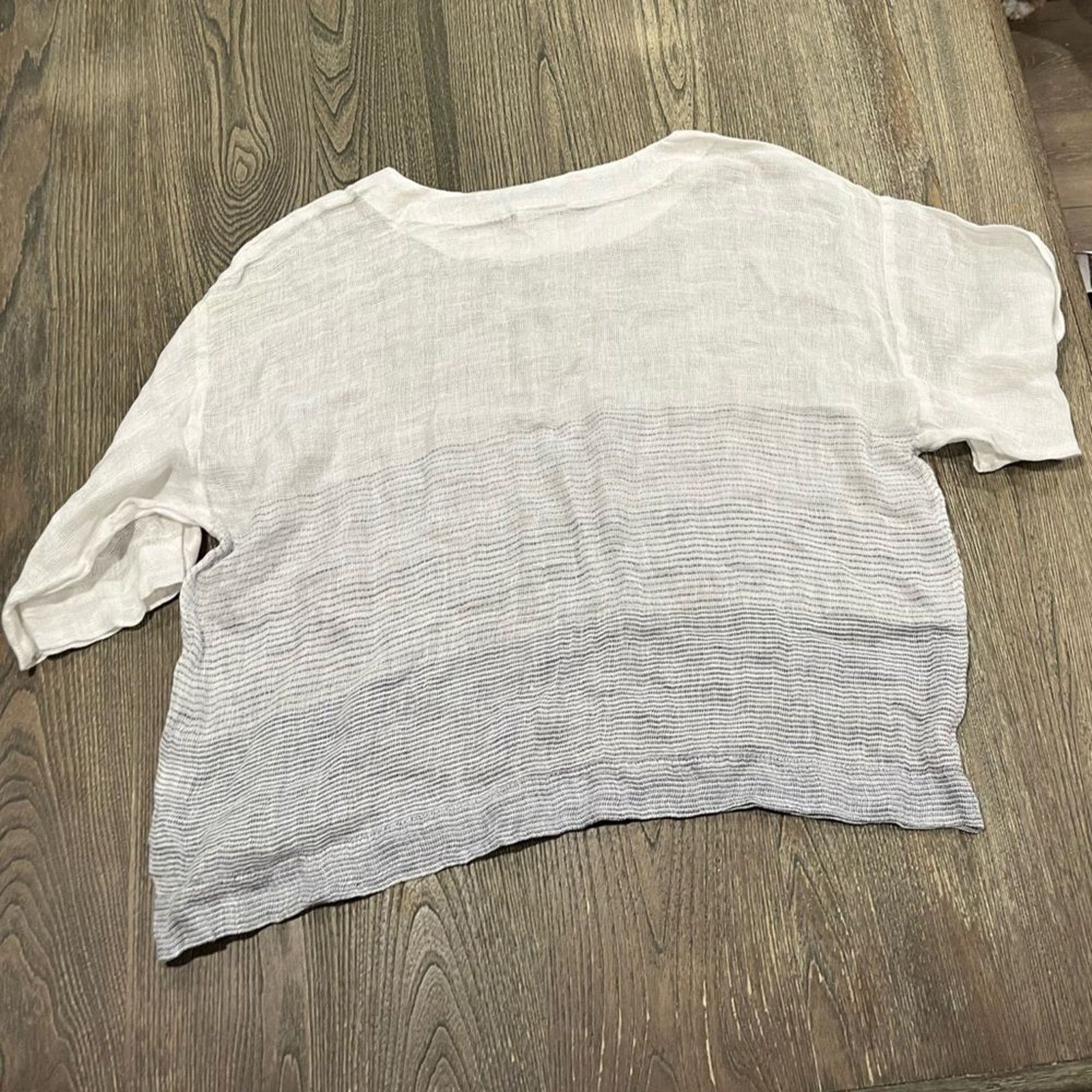 J. Jill NWOT J. Jill Pure Oversized Top Boxy Ombré Blue White Small Size S / US 4 / IT 40 - 1 Thumbnail