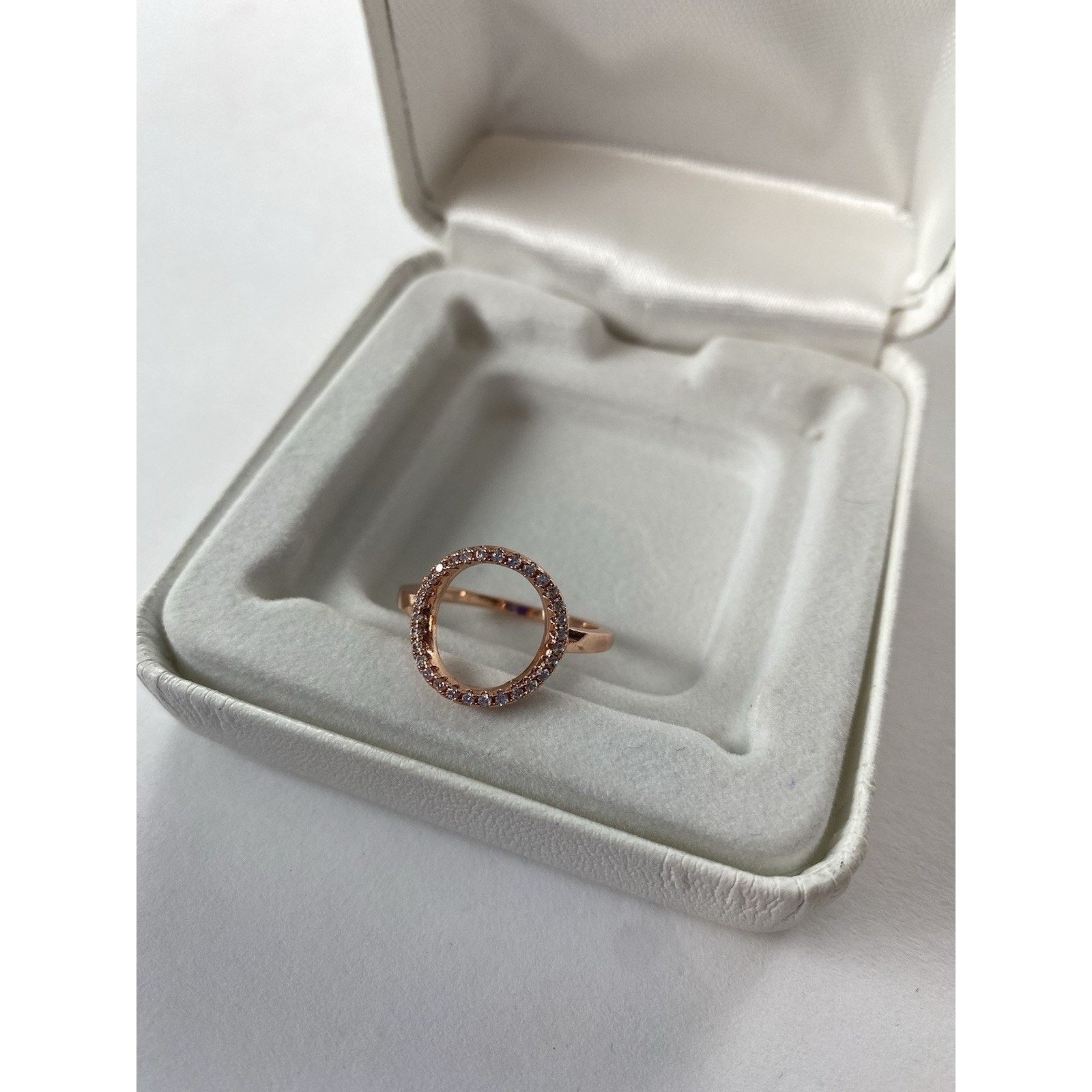 Other Rose Gold Open Circle Karma Ring Stacking Dainty Sz 8 Size ONE SIZE - 9 Thumbnail
