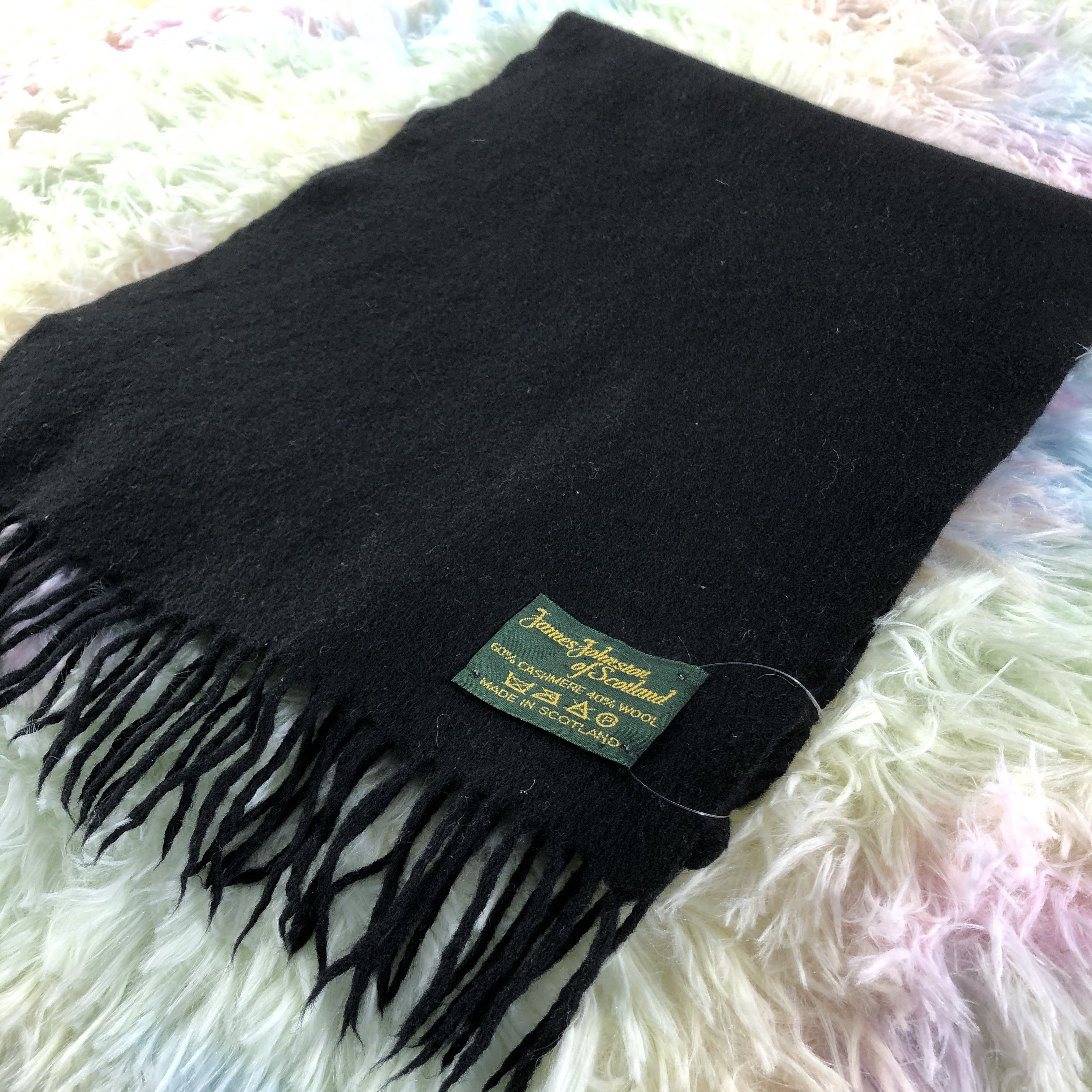 Vintage James Johnston Of Scotland Scarf / Muffler / Neckwear -KM233 Size ONE SIZE - 3 Thumbnail