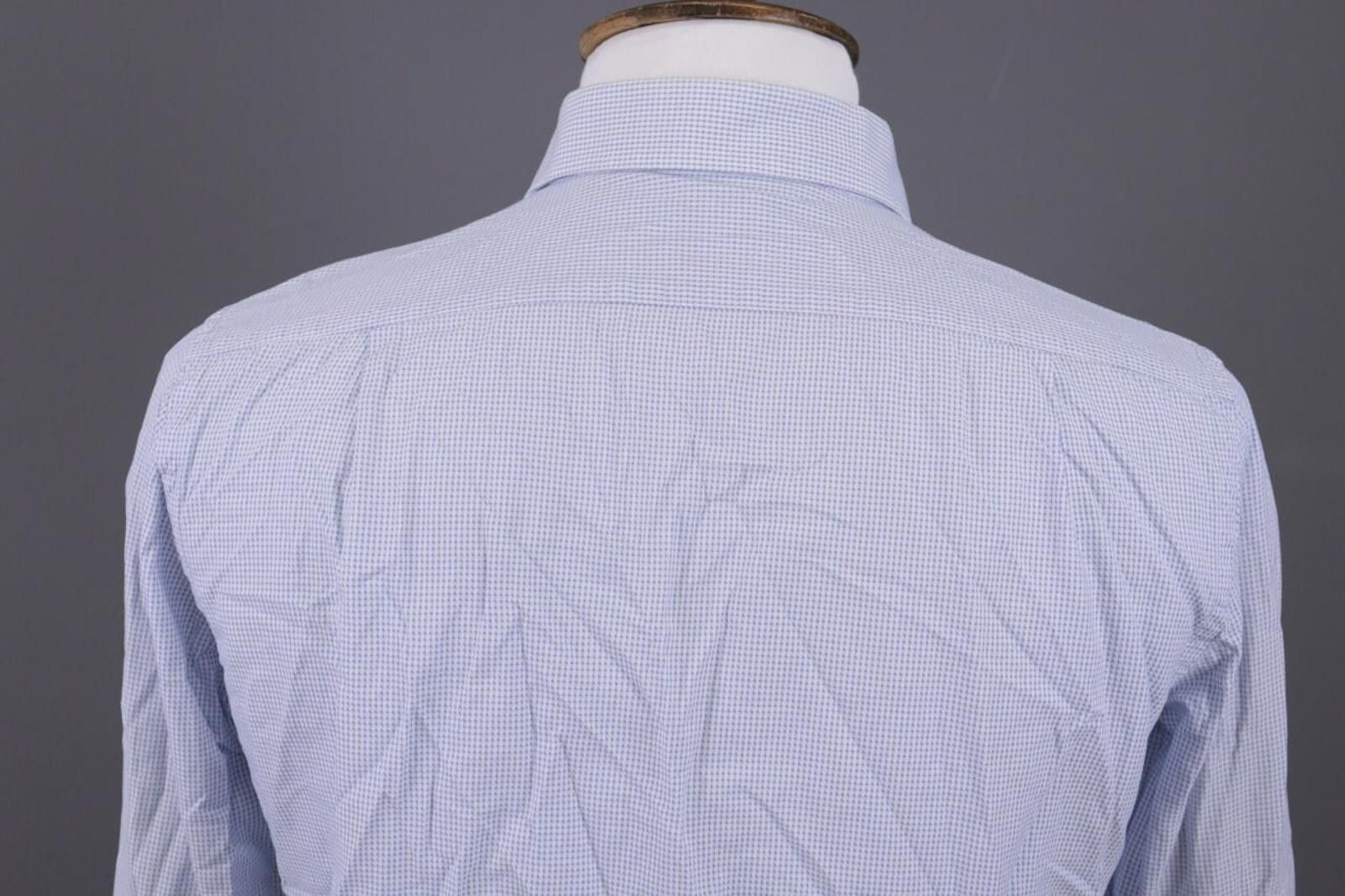 Designer Boggi Milano Tailored Fit Blue Button Down Shirt 41 / 16 Size US M / EU 48-50 / 2 - 8 Thumbnail