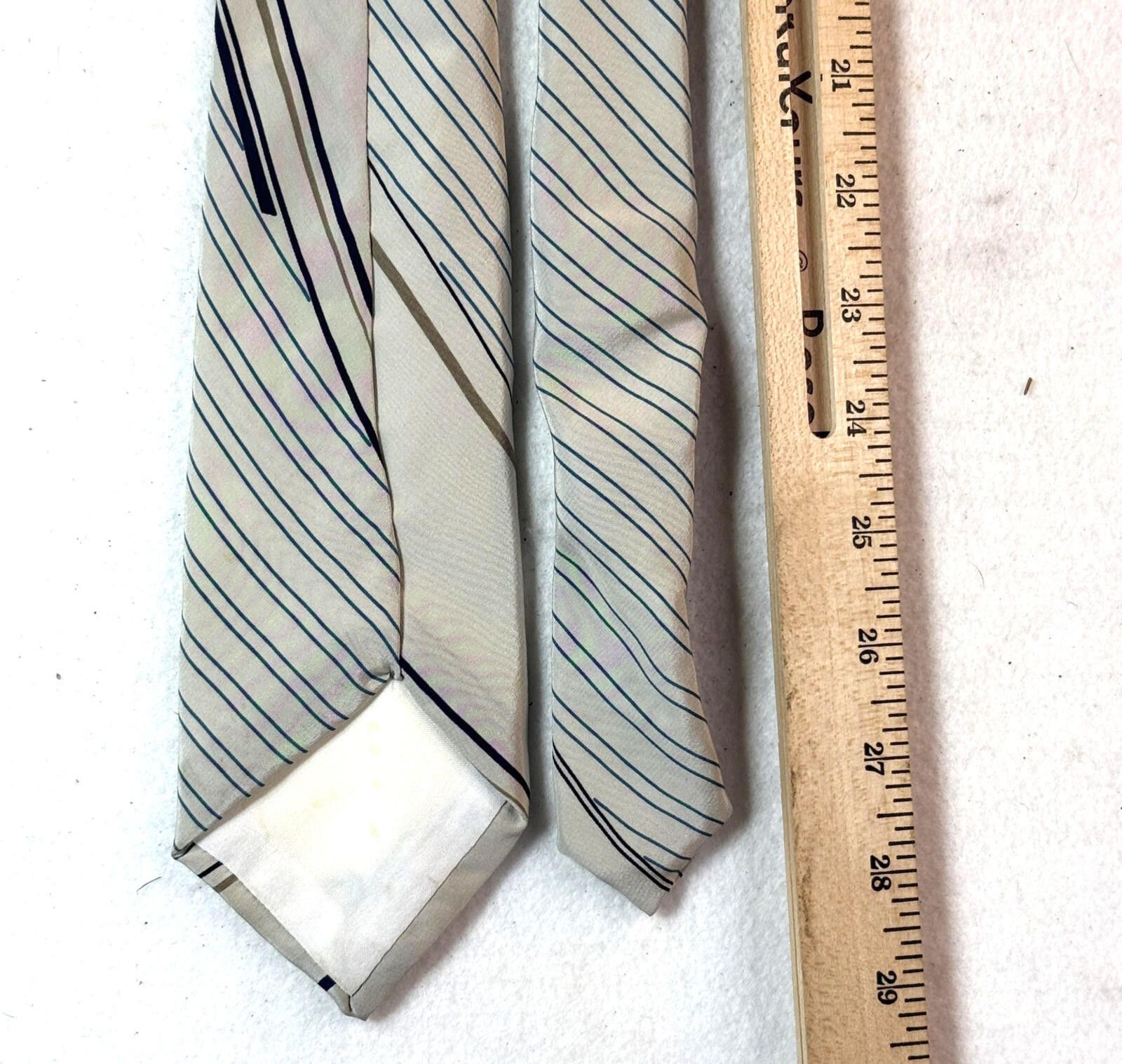 Other Vintage A. Pucci 100% Silk Tie Mens Striped Necktie Italy Size ONE SIZE - 5 Thumbnail