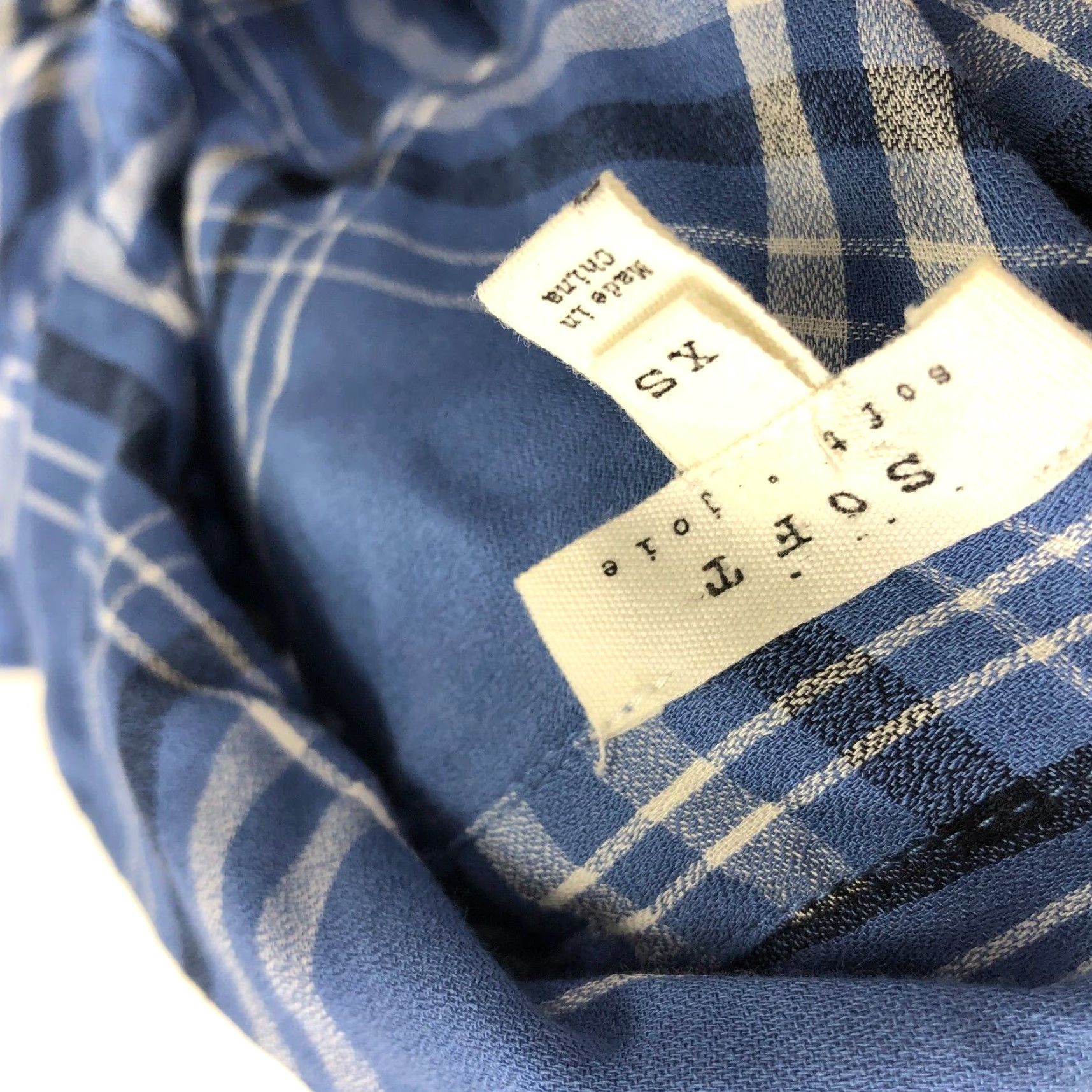 Joie JOIE Shirt XS Multicolor Plaid 100% Rayon Lightweight Button-Up Long Sleeve Women Size XS / US 0-2 / IT 36-38 - 7 Thumbnail