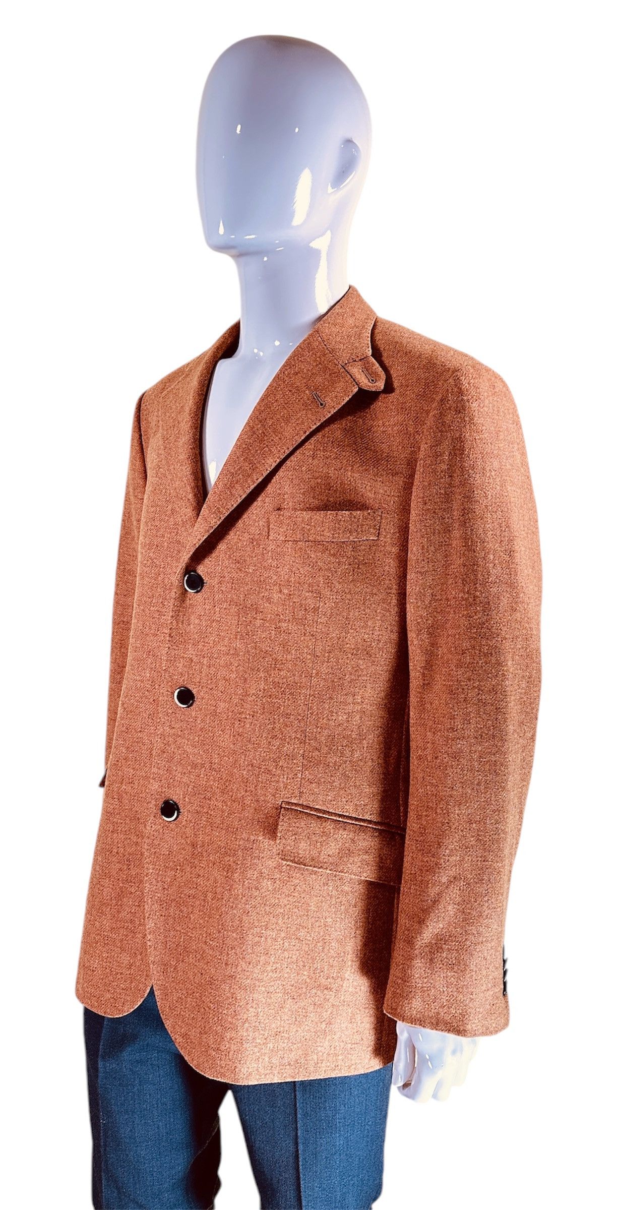 Corneliani Wool Yellow Blazer Size 54R - 2 Thumbnail