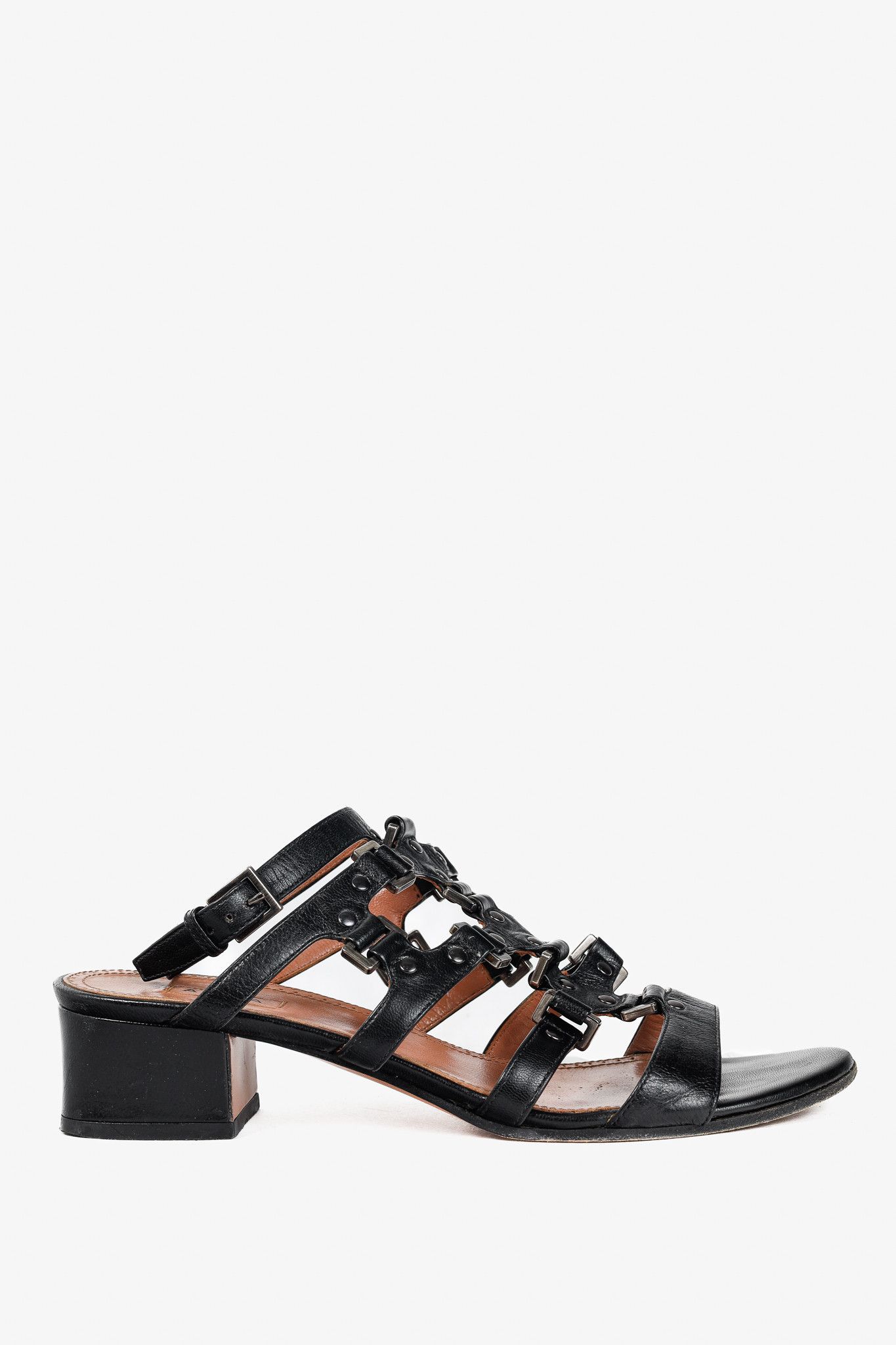 Alaia Alaia Black Leather Strappy Studded Sandals Size US 7 / IT 37 - 1 Thumbnail