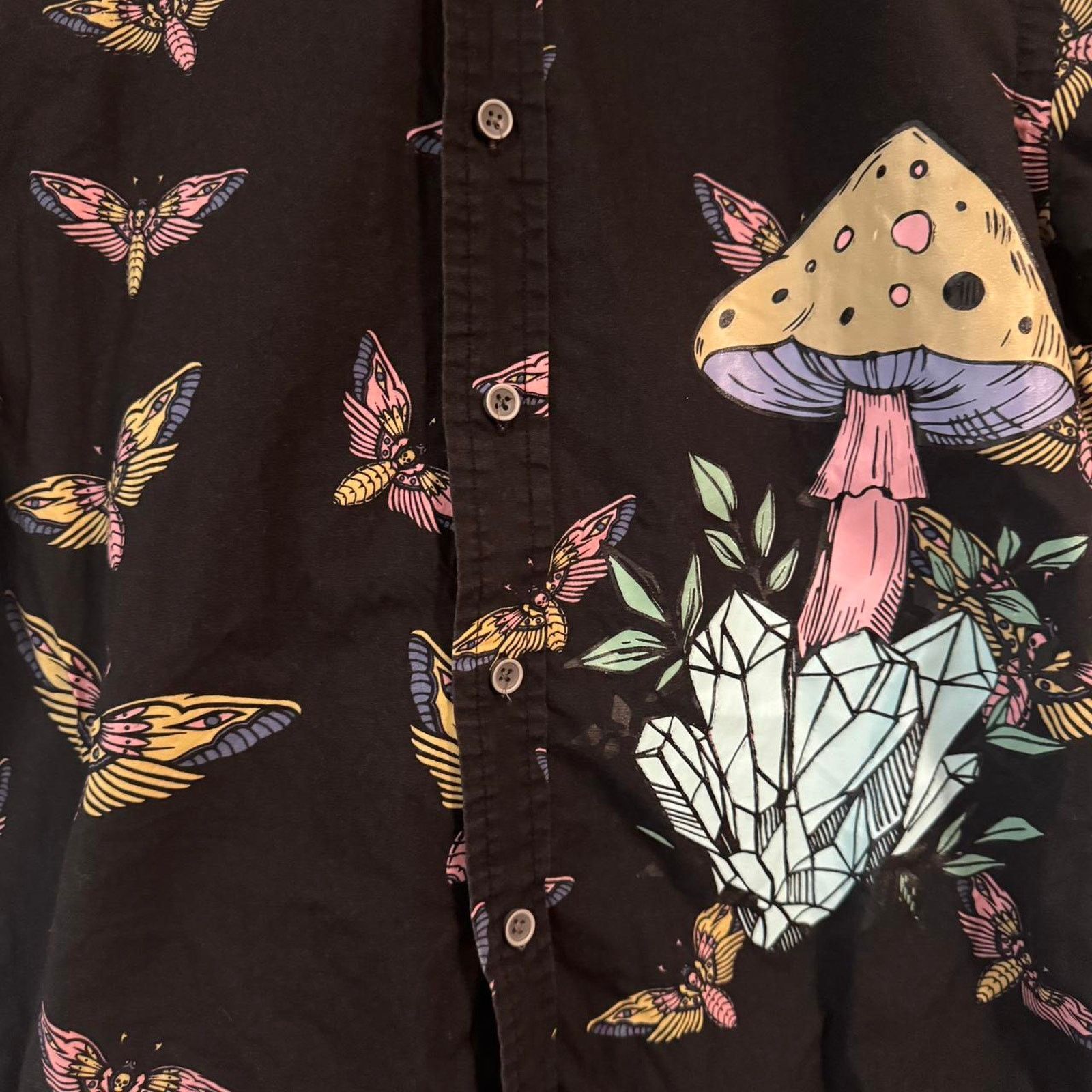 Bodega Cornerstore Bodega Moth Cabana Shirt Butterflies Mushroom Size US S / EU 44-46 / 1 - 3 Thumbnail
