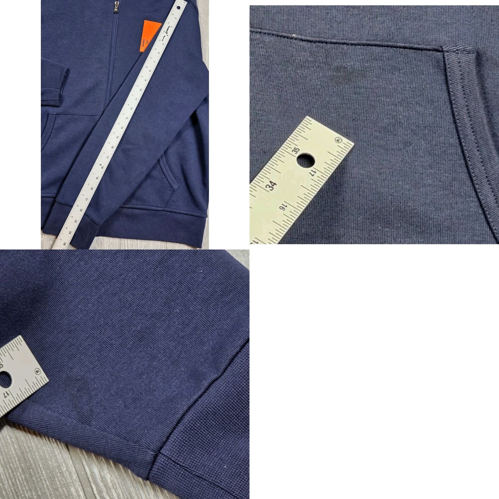 Polo Ralph Lauren POLO RALPH LAUREN Men's Blue Double-Knit Full Zip Hoodie Box Logo Orange Hoodie Men's Blue Polo Ralph Lauren Full Zip Hoodie Box Logo Orange Size US L / EU 52-54 / 3 - 9 Thumbnail