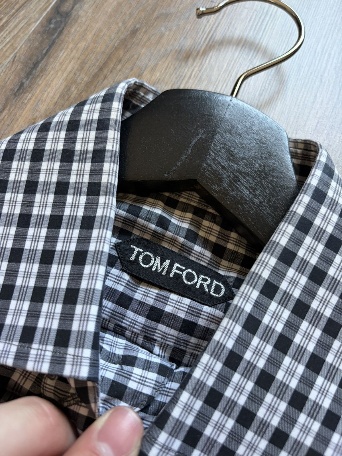 Tom Ford TF cufflink slim fit shirt Size 38R - 3 Thumbnail