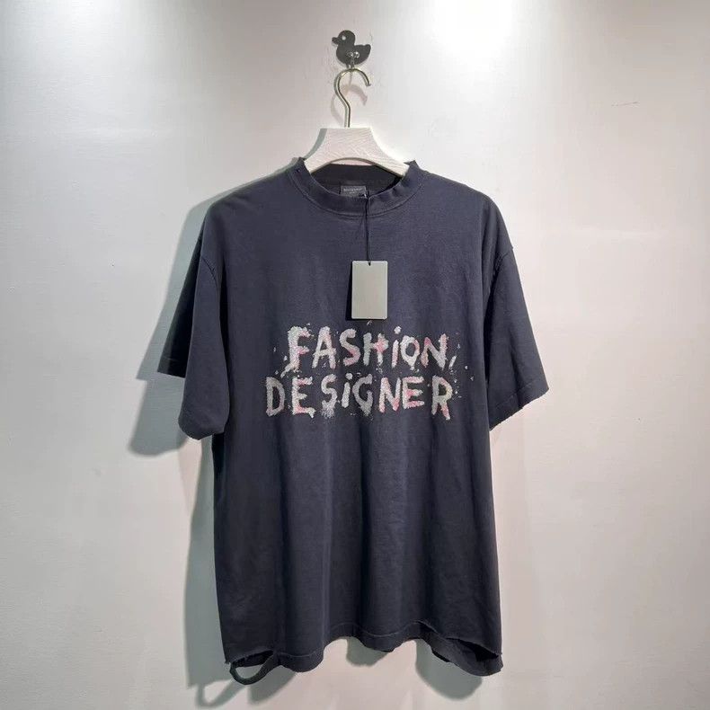 Balenciaga Balenciaga Glitter print Logo short sleeves on the chest Size US M / EU 48-50 / 2 - 1 Thumbnail