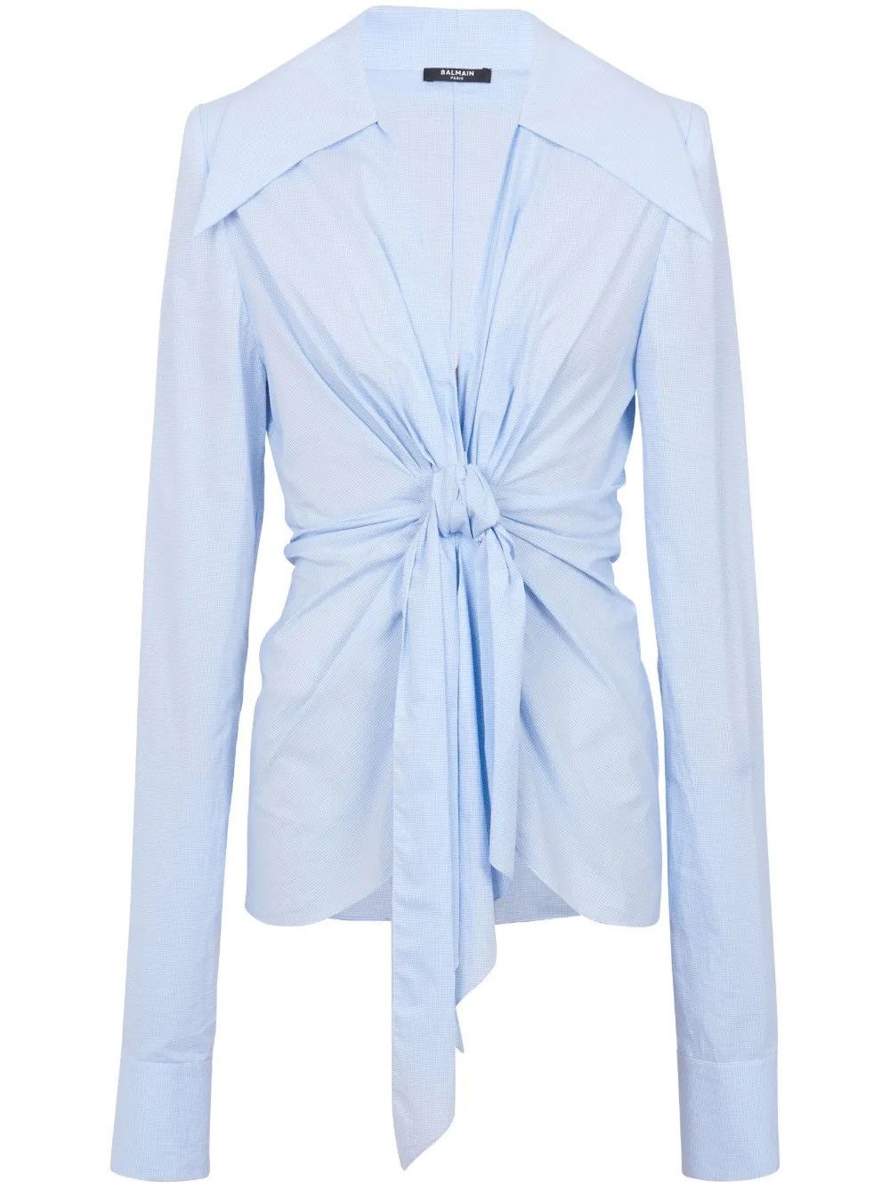 Balmain Mini gingham cotton poplin shirt Size XS / US 0-2 / IT 36-38 - 1 Thumbnail