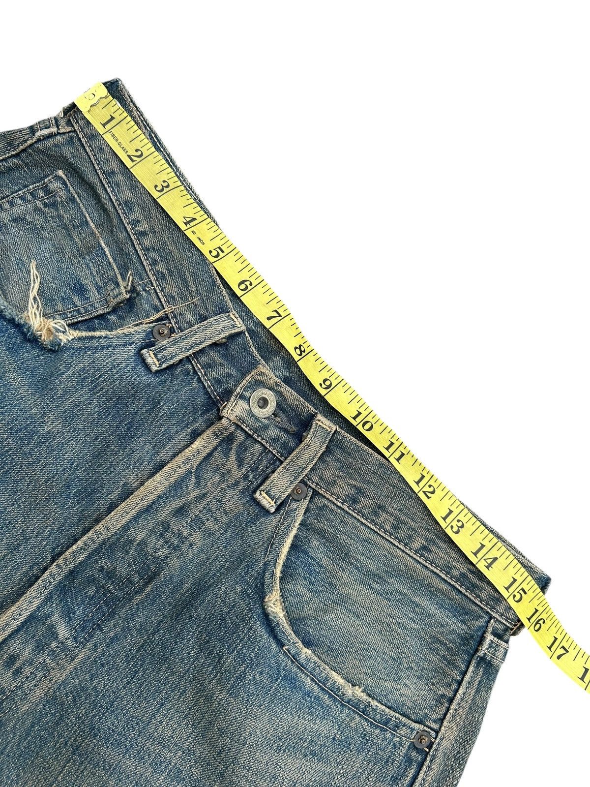 Kapital Thrashed Vintage Levis Big E Selvedge Rusty Faded Denim Jean Size US 31 - 17 Thumbnail