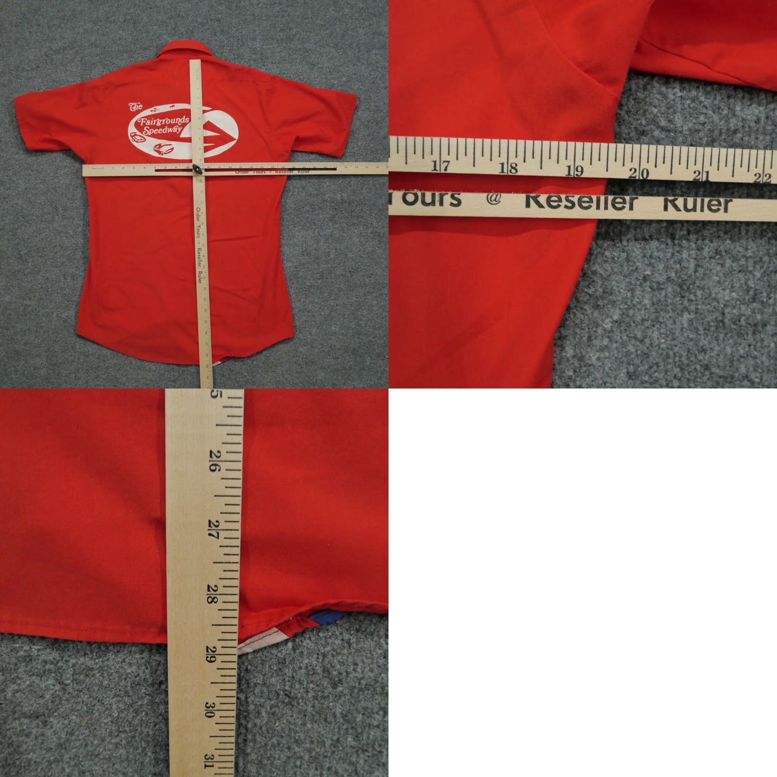 Red Kap VINTAGE Red Cap Shirt Mens S Red NASCAR 60s Fairgrounds Speedway Button-Up Collared Short Sleeve Logo Classic Western Size US S / EU 44-46 / 1 - 8 Thumbnail
